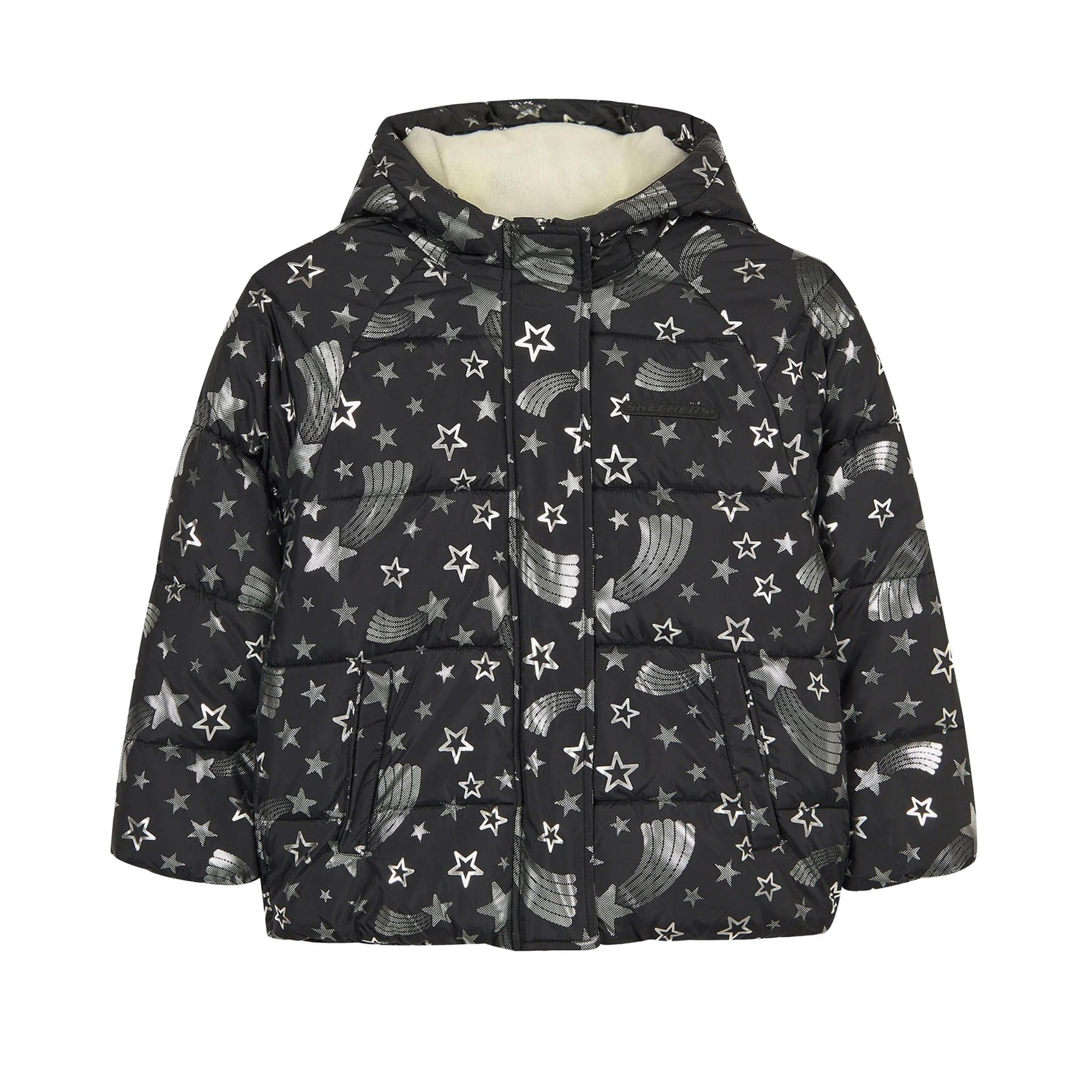 Skechers Skechers G Puffer Halley Jacket Çocuk Mont Siyah