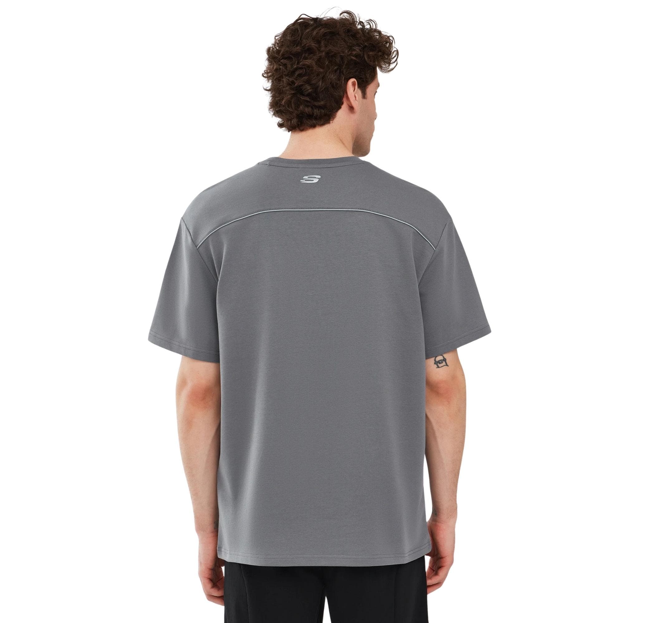 Skechers Skechers Graphic M Short Sleeve Erkek T-Shirt Gri - 4