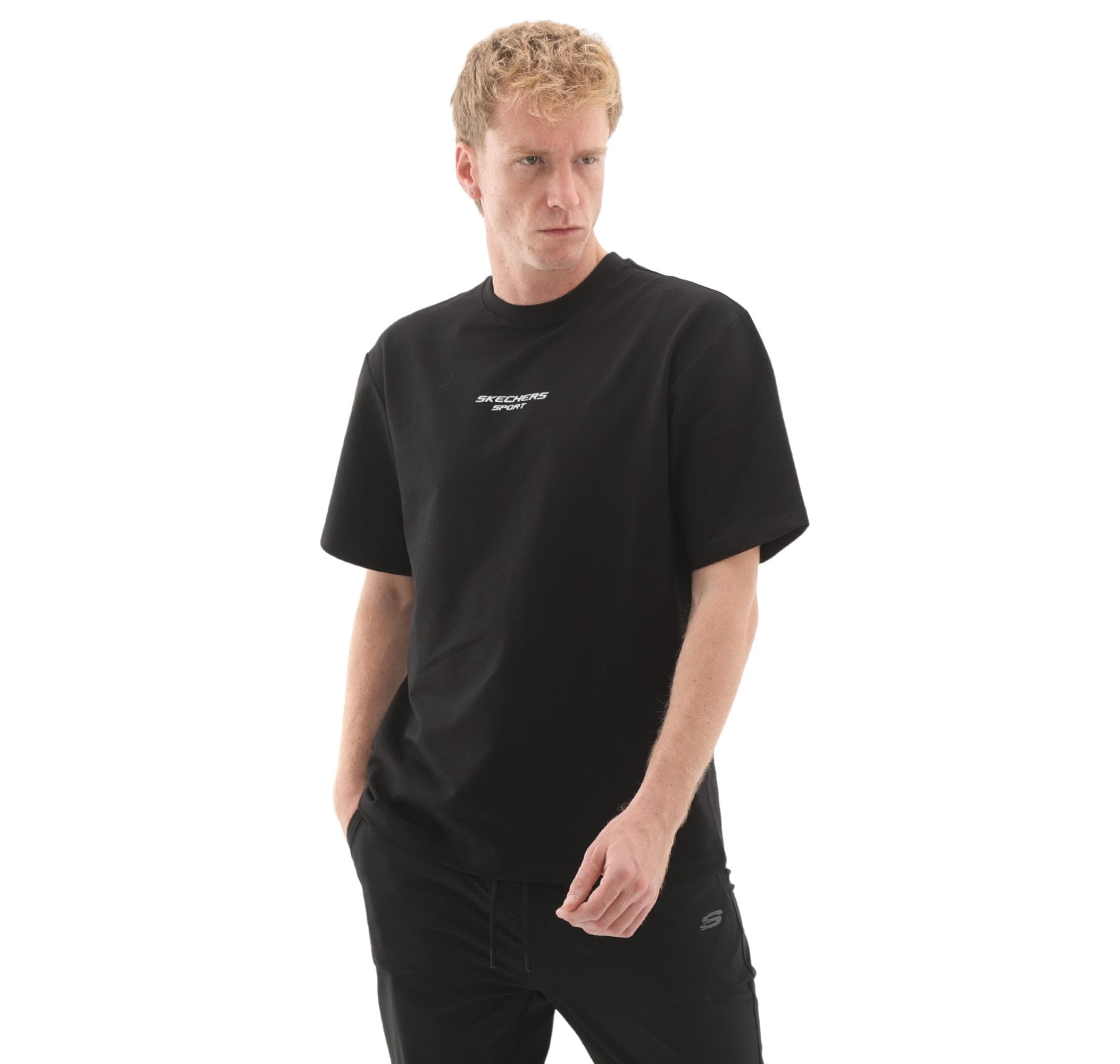 Skechers Skechers Graphic M Short Sleeve Erkek T-Shirt Siyah - 2