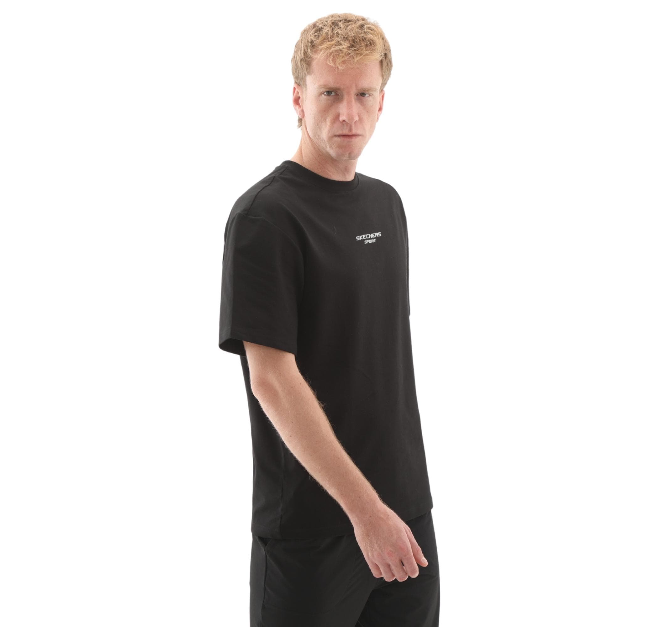 Skechers Skechers Graphic M Short Sleeve Erkek T-Shirt Siyah - 3