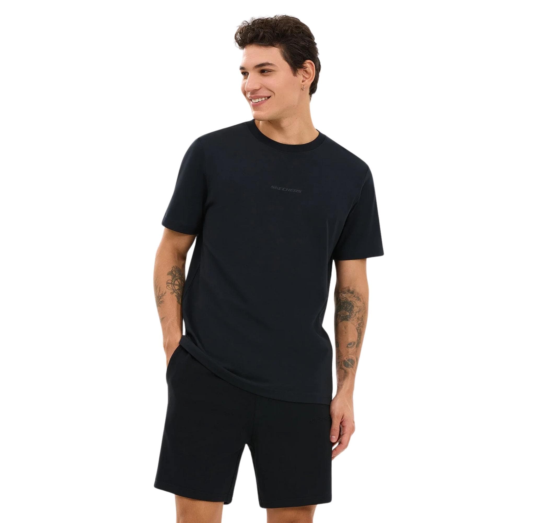 Skechers Skechers M Essential Erkek T-Shirt Siyah