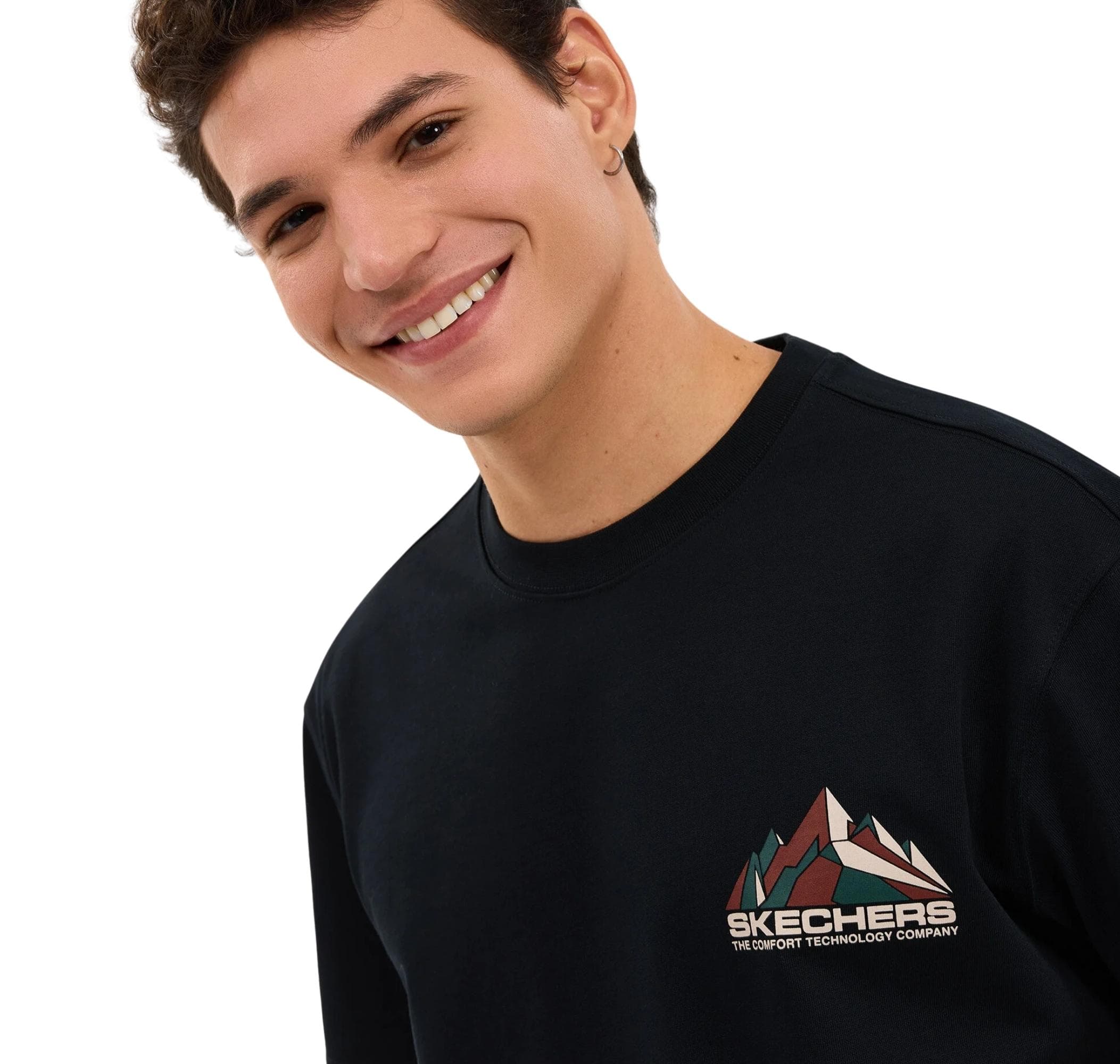 Skechers Skechers M Graphic Tee Erkek T-Shirt Siyah - 4