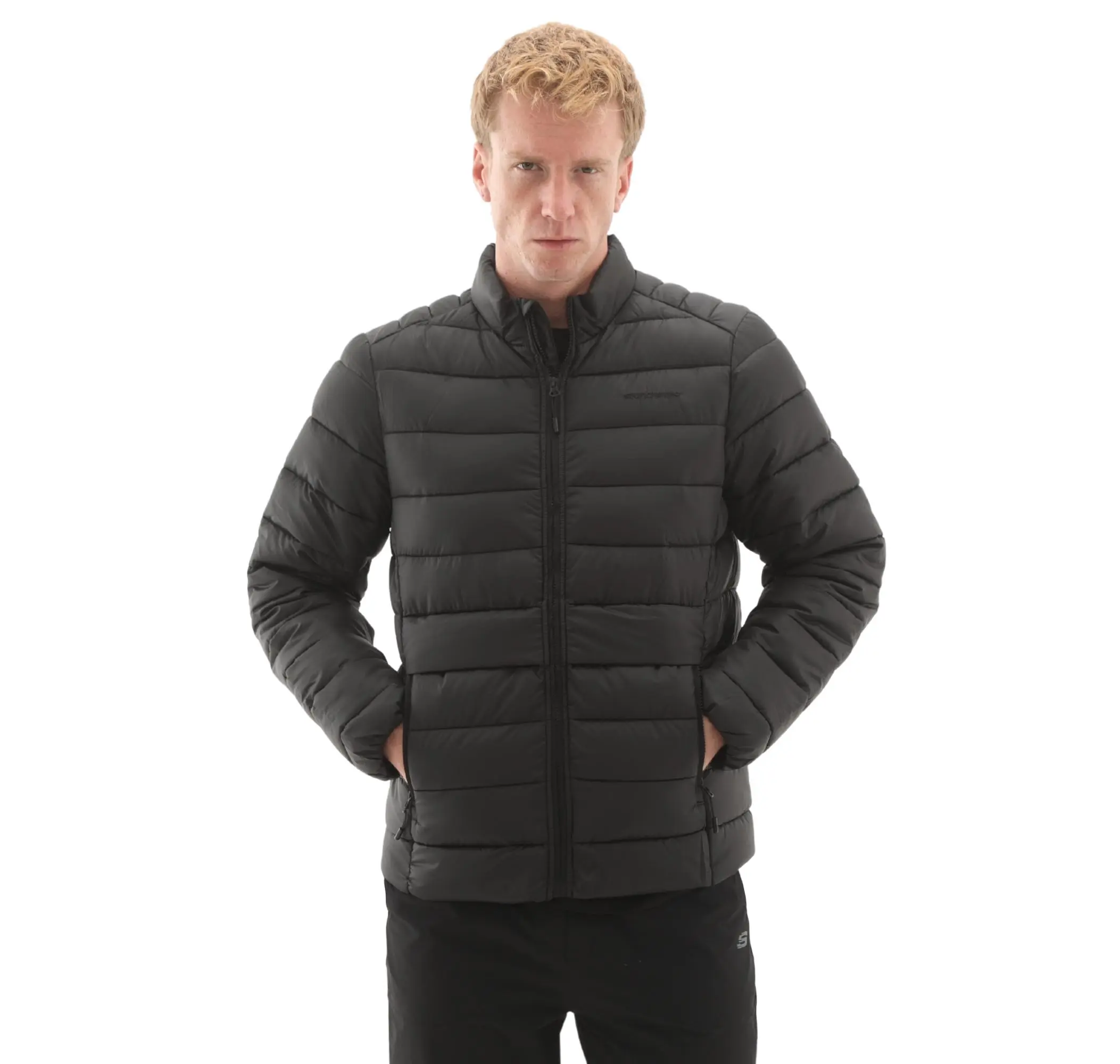 Skechers Skechers M Outerwear Padded Jacket Erkek Mont Siyah