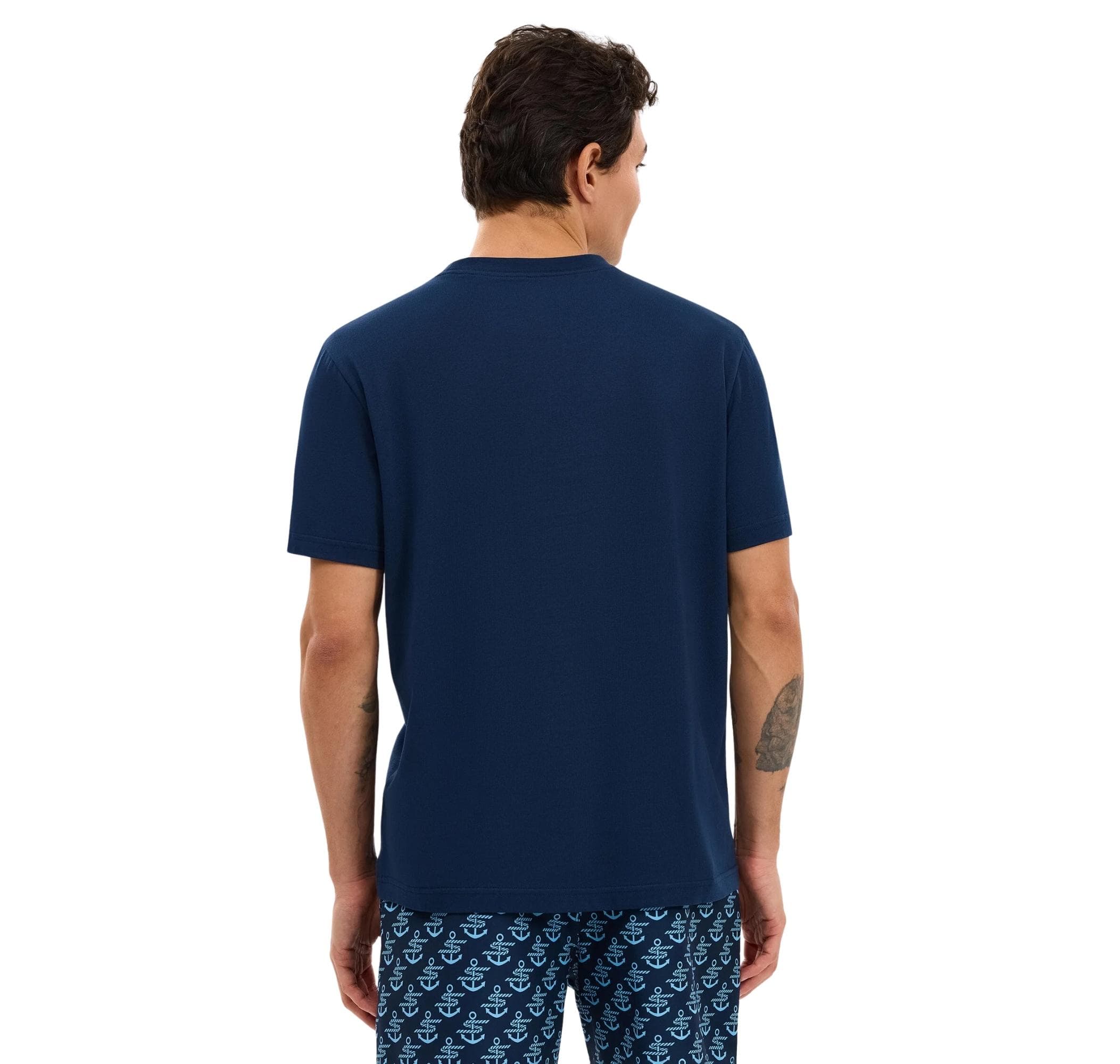 Skechers Skechers M Regular Erkek T-Shirt Lacivert - 3