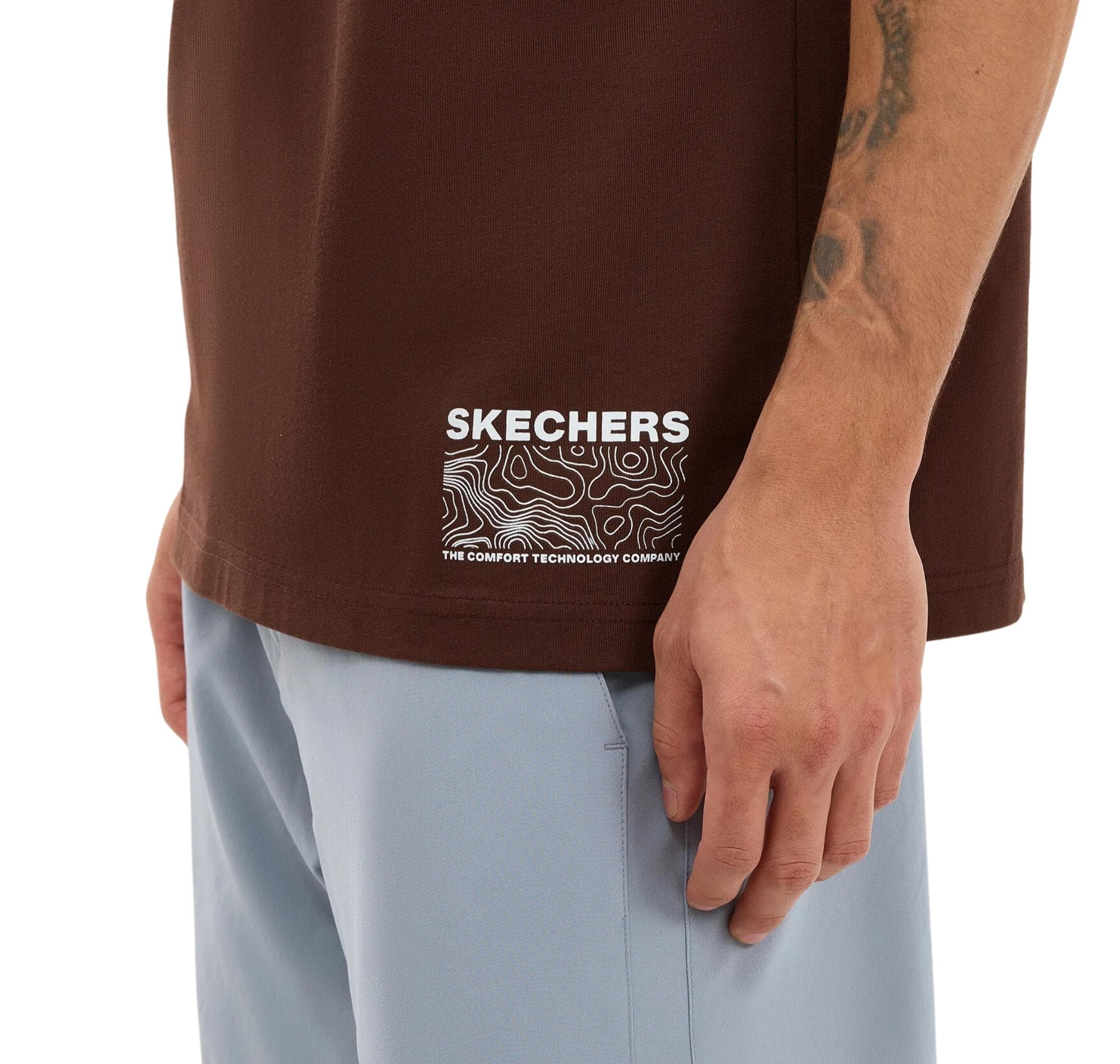 Skechers Skechers M Relaxed Erkek T-Shirt Kahve - 5