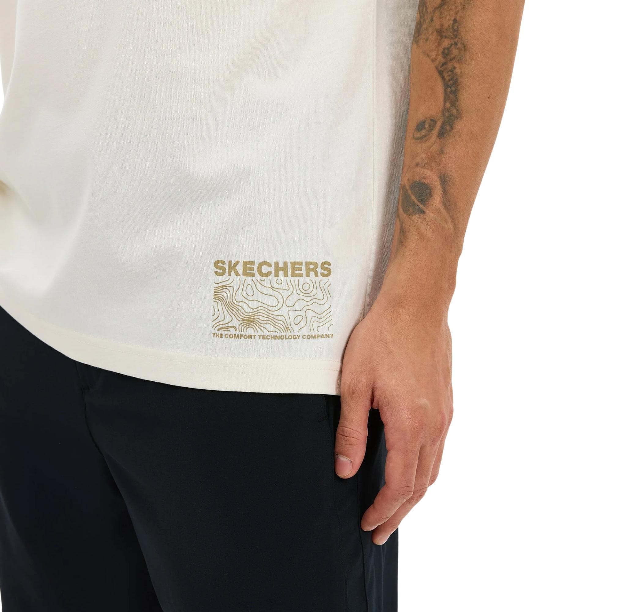 Skechers Skechers M Relaxed Erkek T-Shirt Krem - 3