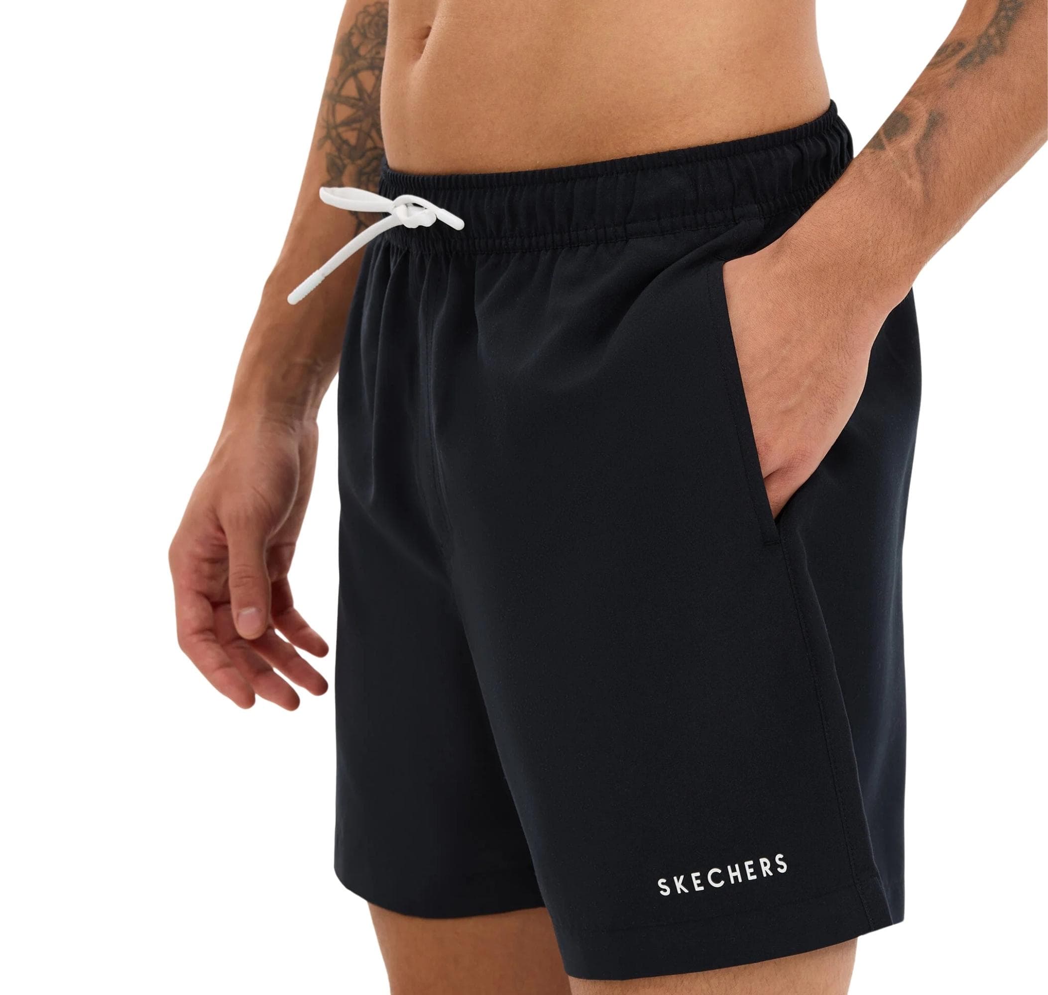 Skechers Skechers Swimwear M 5 İnch Short Erkek Mayo Siyah - 4