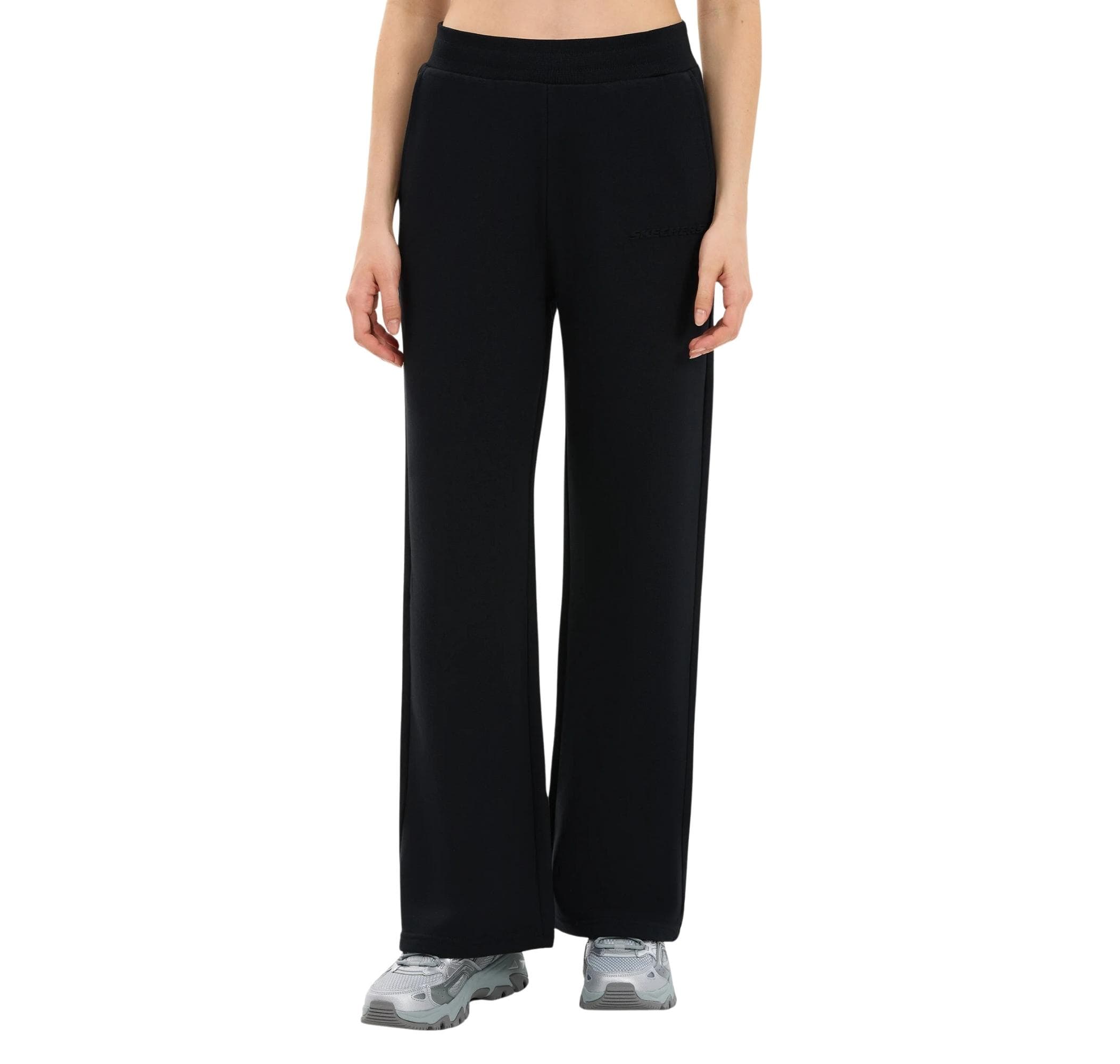 Skechers Skechers W Essential Wide Leg Sweatpant Kadın Eşofman Altı Siyah