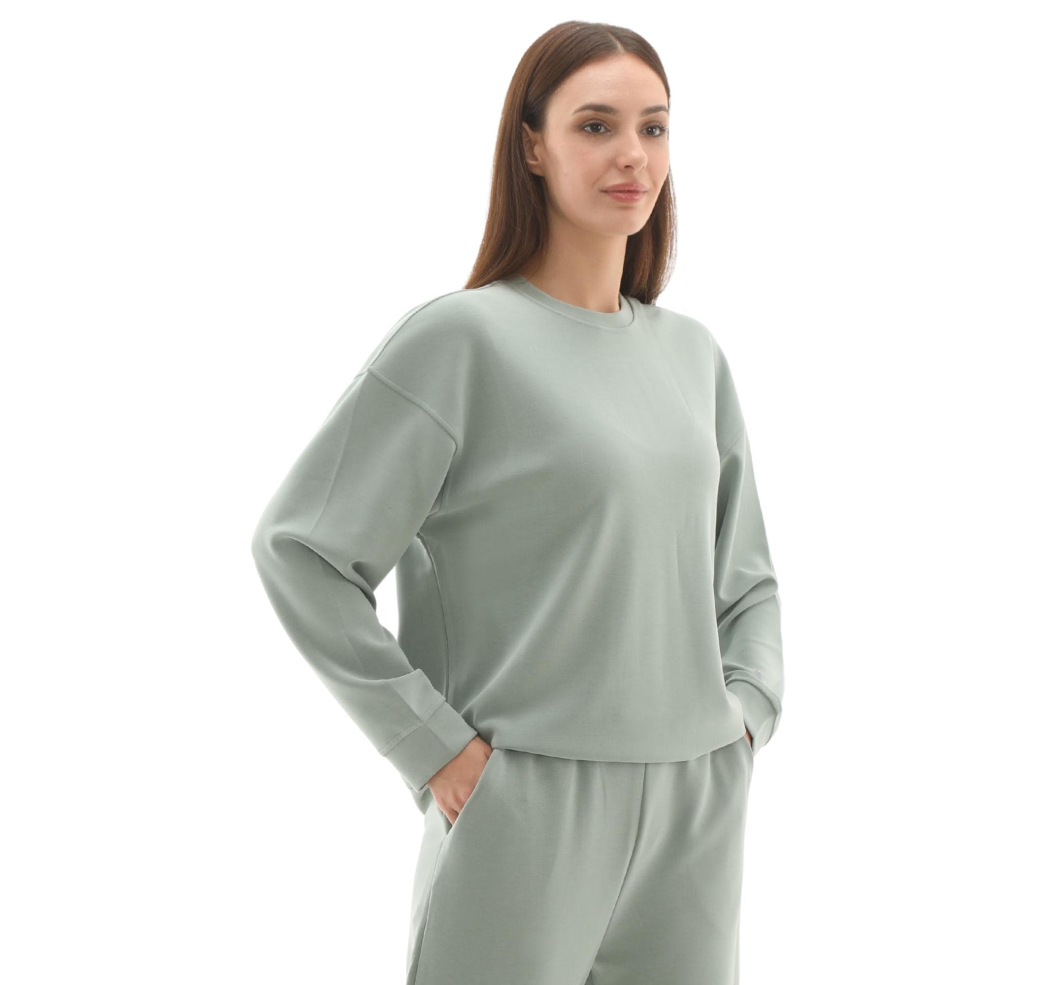 Skechers Skechers W Lounge Loose Crew Neck Kadın Sweatshirt Açık Mavi - 2