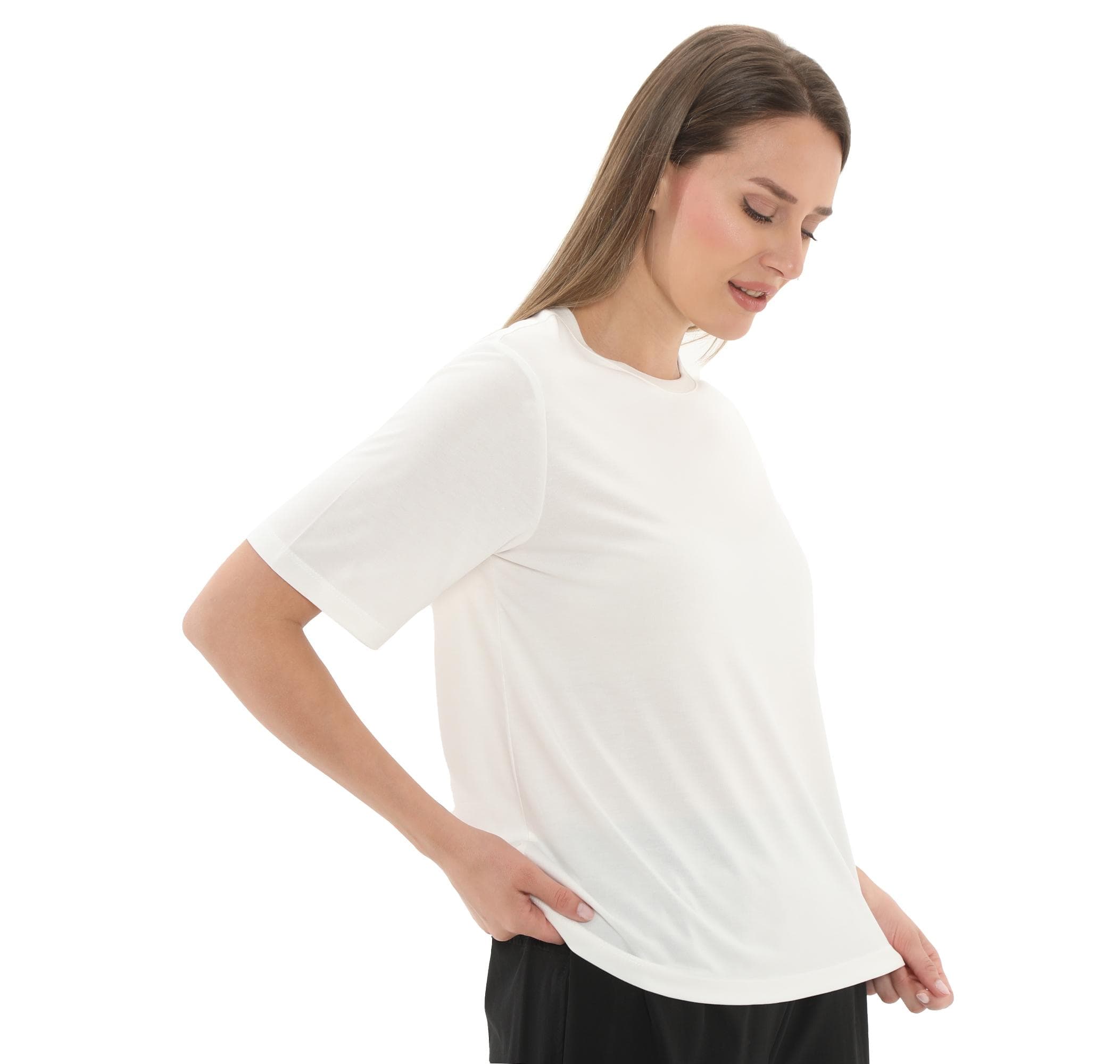Skechers Skechers W Lounge Regular Crew Neck Kadın T-Shirt Beyaz - 2