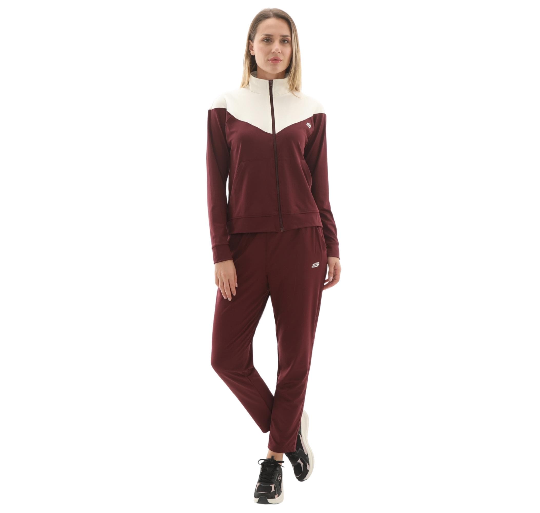 Skechers Skechers W Micro Collection Colorblock Suit Kadın Eşofman Takımı Pembe