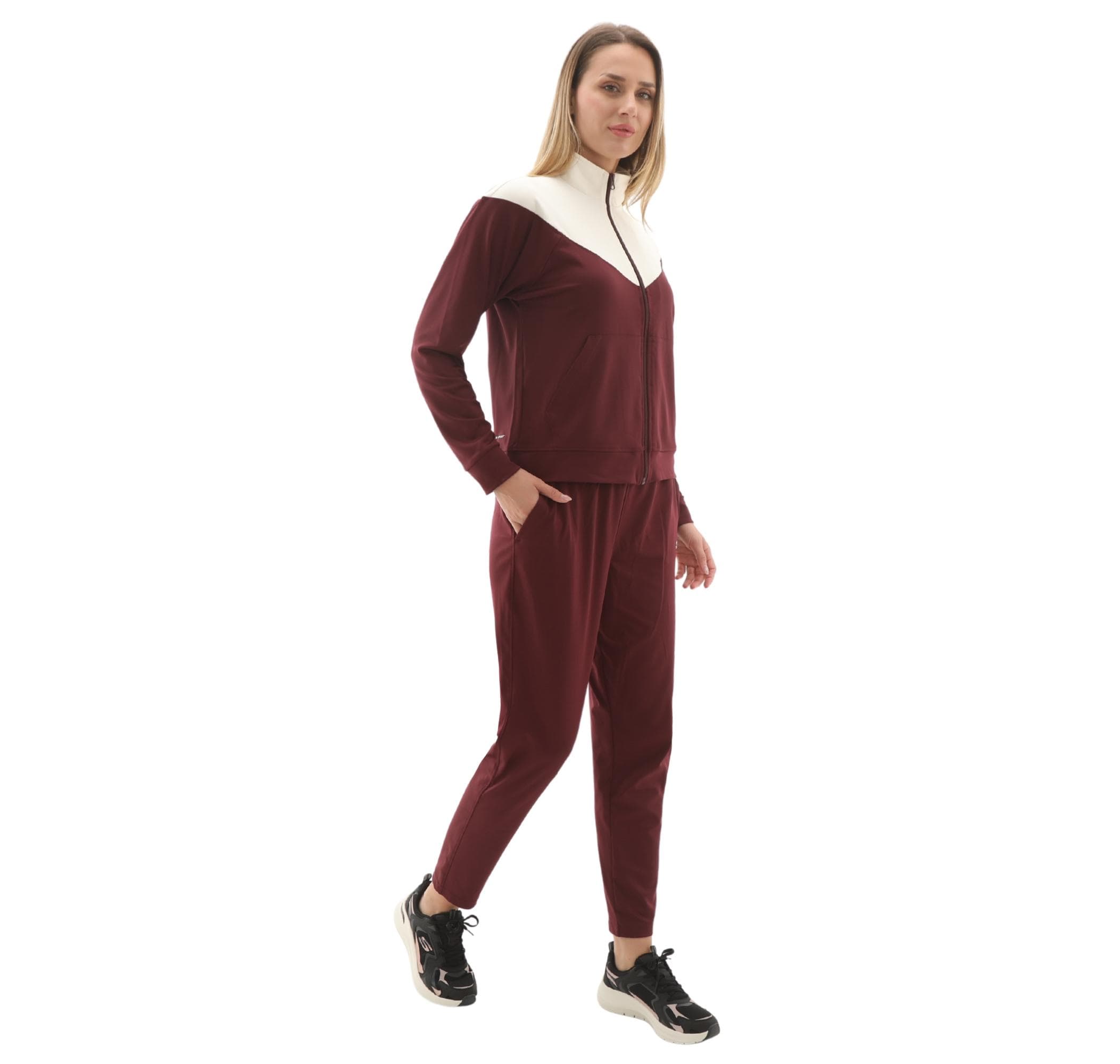 Skechers Skechers W Micro Collection Colorblock Suit Kadın Eşofman Takımı Pembe - 2