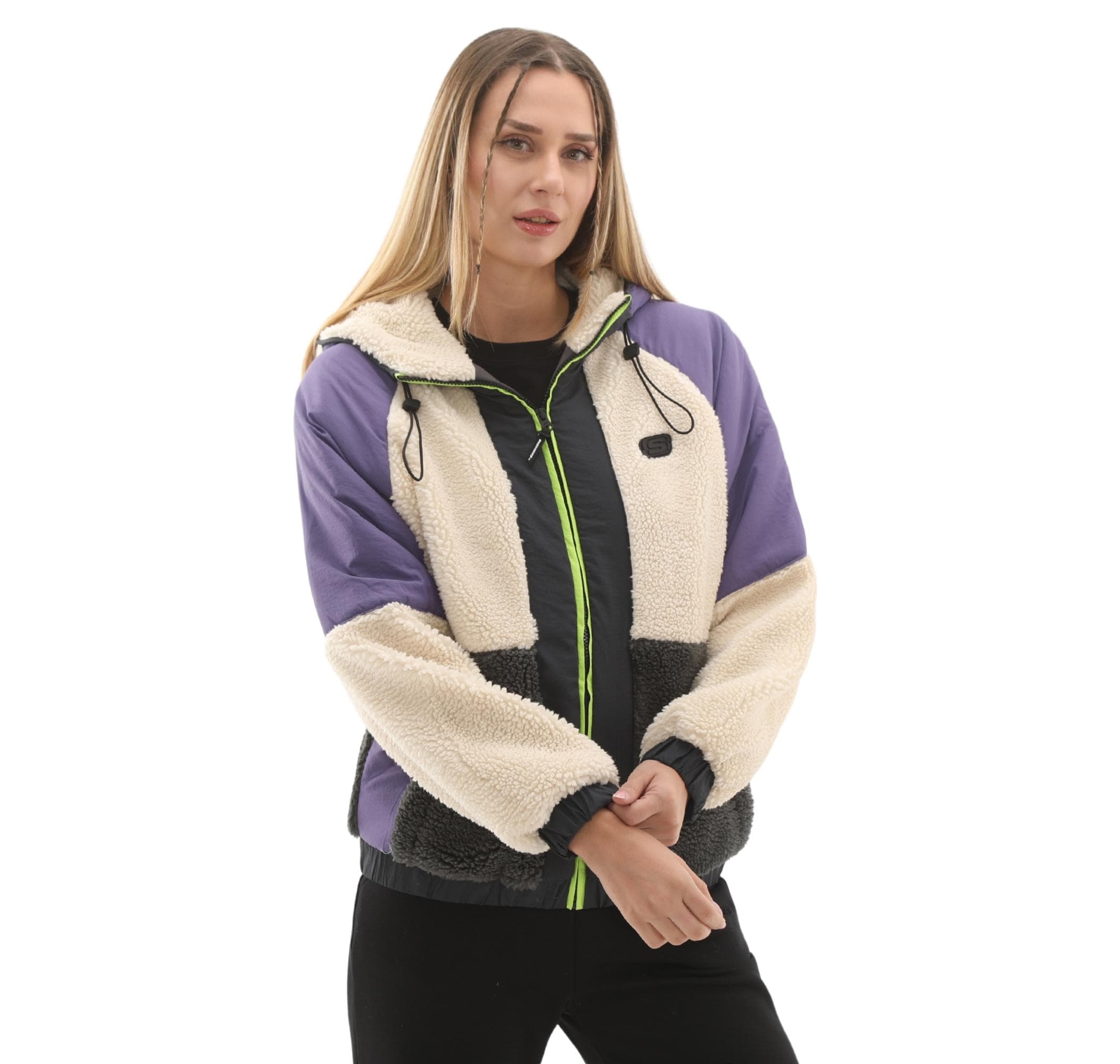 Skechers Skechers W Outdoor Fleece Full Zip Sherpa Kadın Ceket Krem - 2