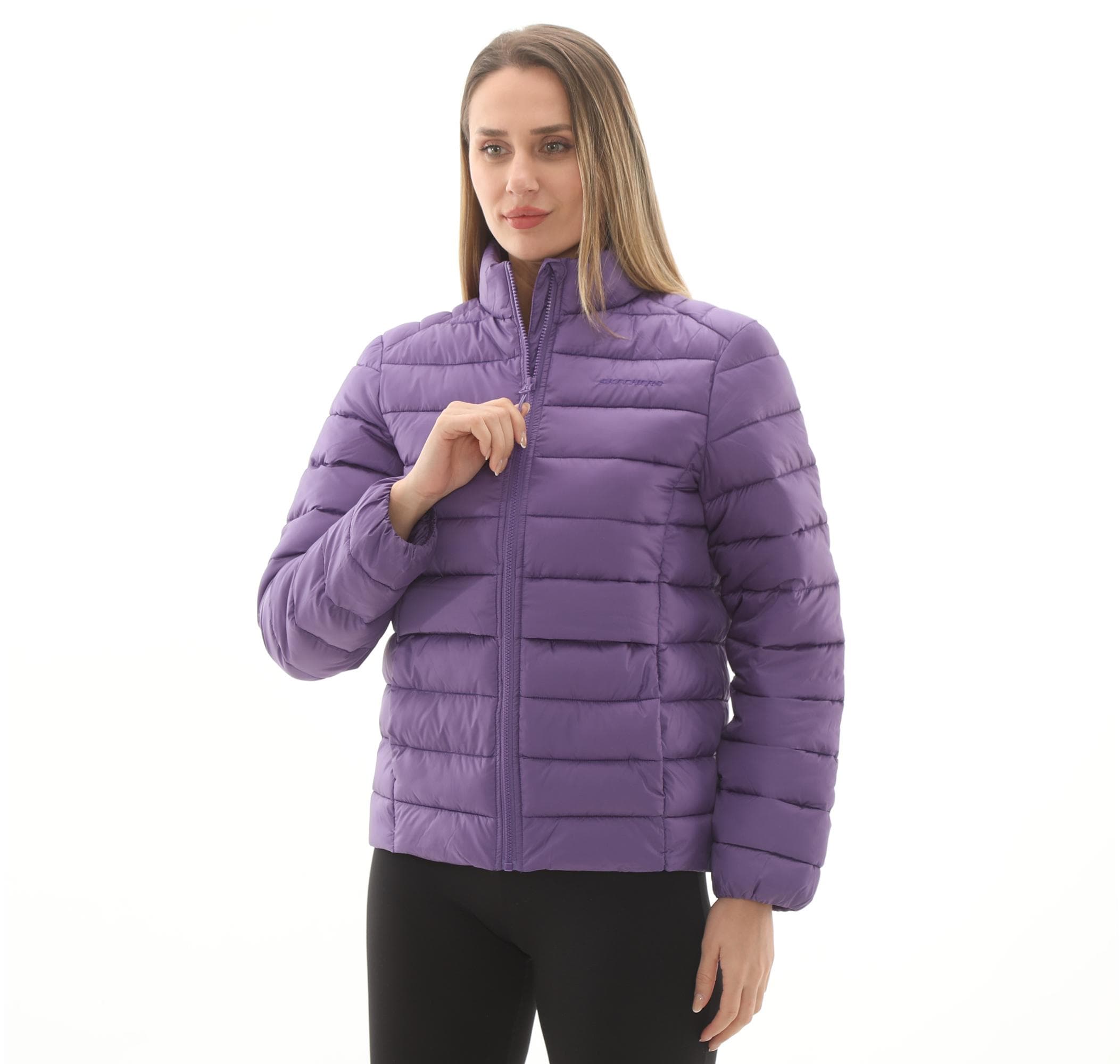 Skechers Skechers W Outerwear Pop Up Detailed Padded Jacket Kadın Ceket Mor - 2