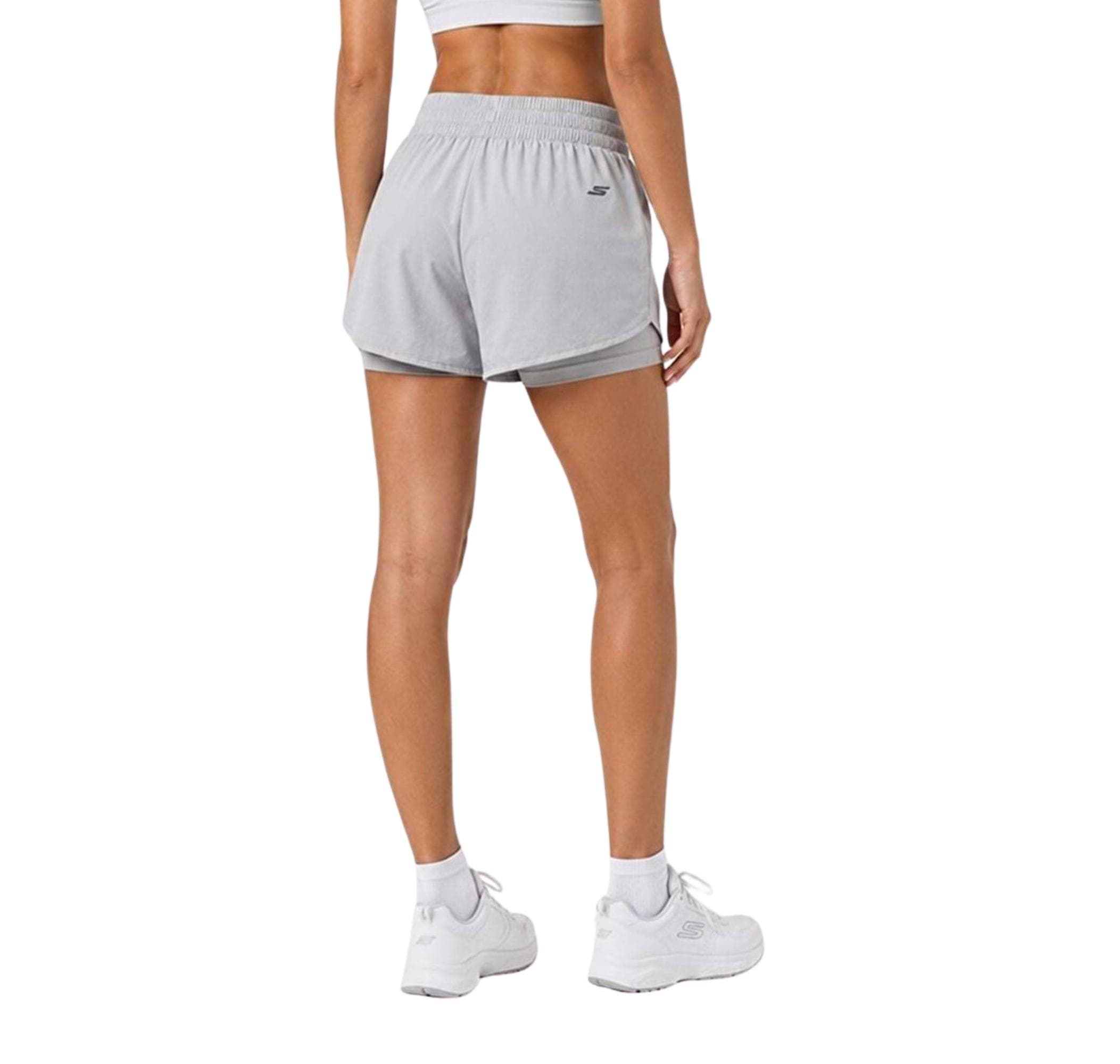 Skechers Skechers W Performance Coll. 4 Inch 2 In 1 Short Short Kadın Şort Ve Kapri Gri - 2
