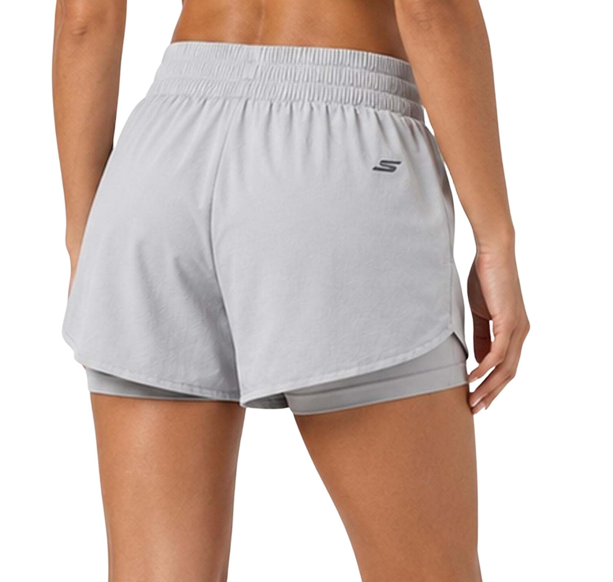 Skechers Skechers W Performance Coll. 4 Inch 2 In 1 Short Short Kadın Şort Ve Kapri Gri - 4