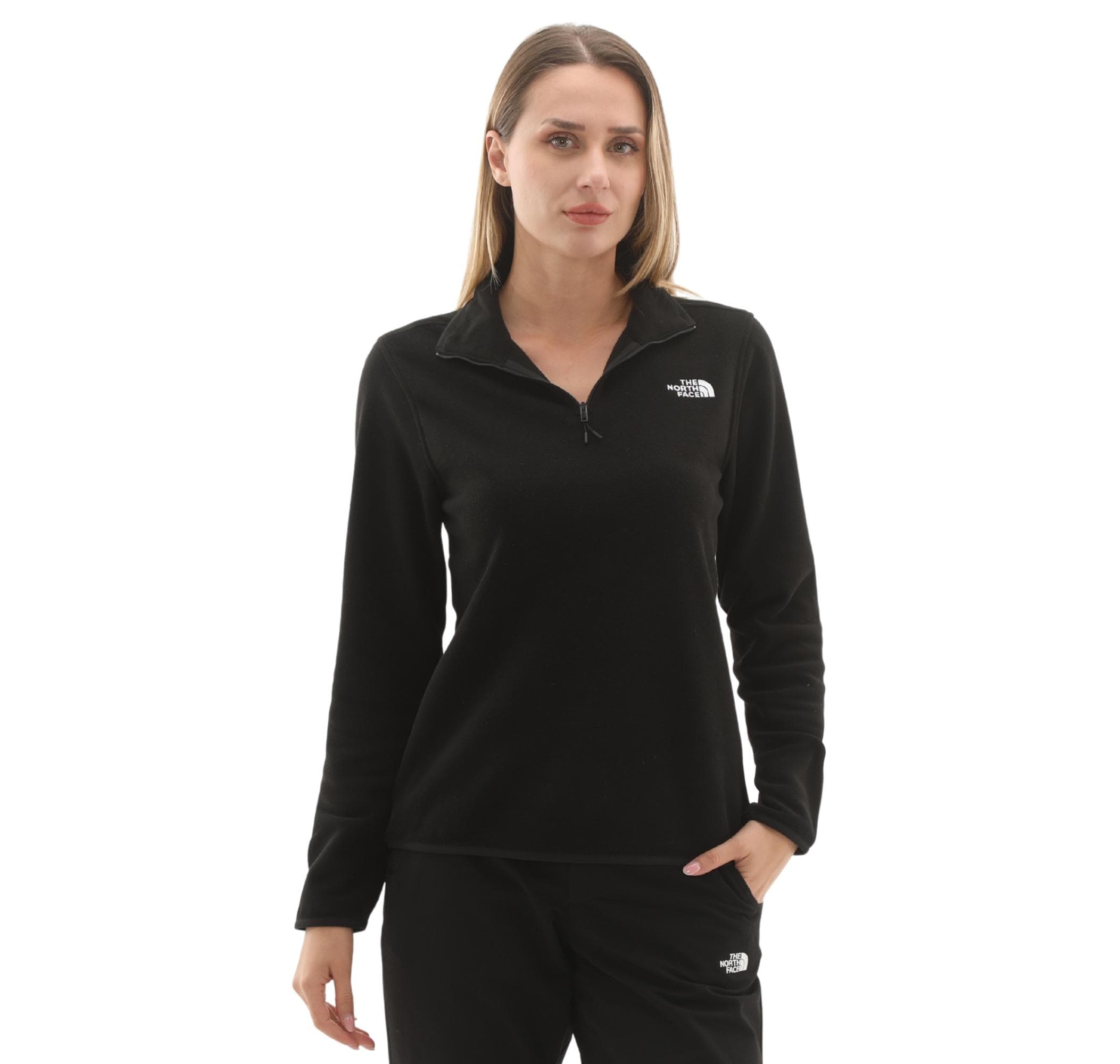 The North Face The North Face W Glacıer Fleece 1-4 Zıp Jacket Kadın Sweatshirt Siyah