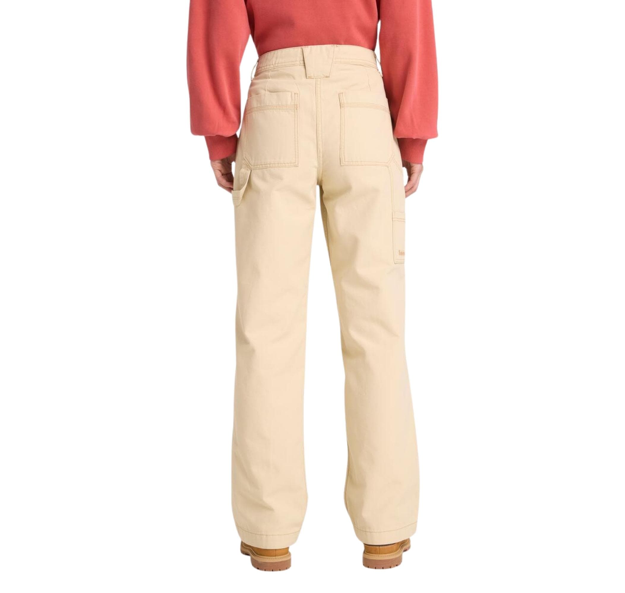 Timberland Timberland Canvas Straight Pants Kadın Pantolon Krem - 2