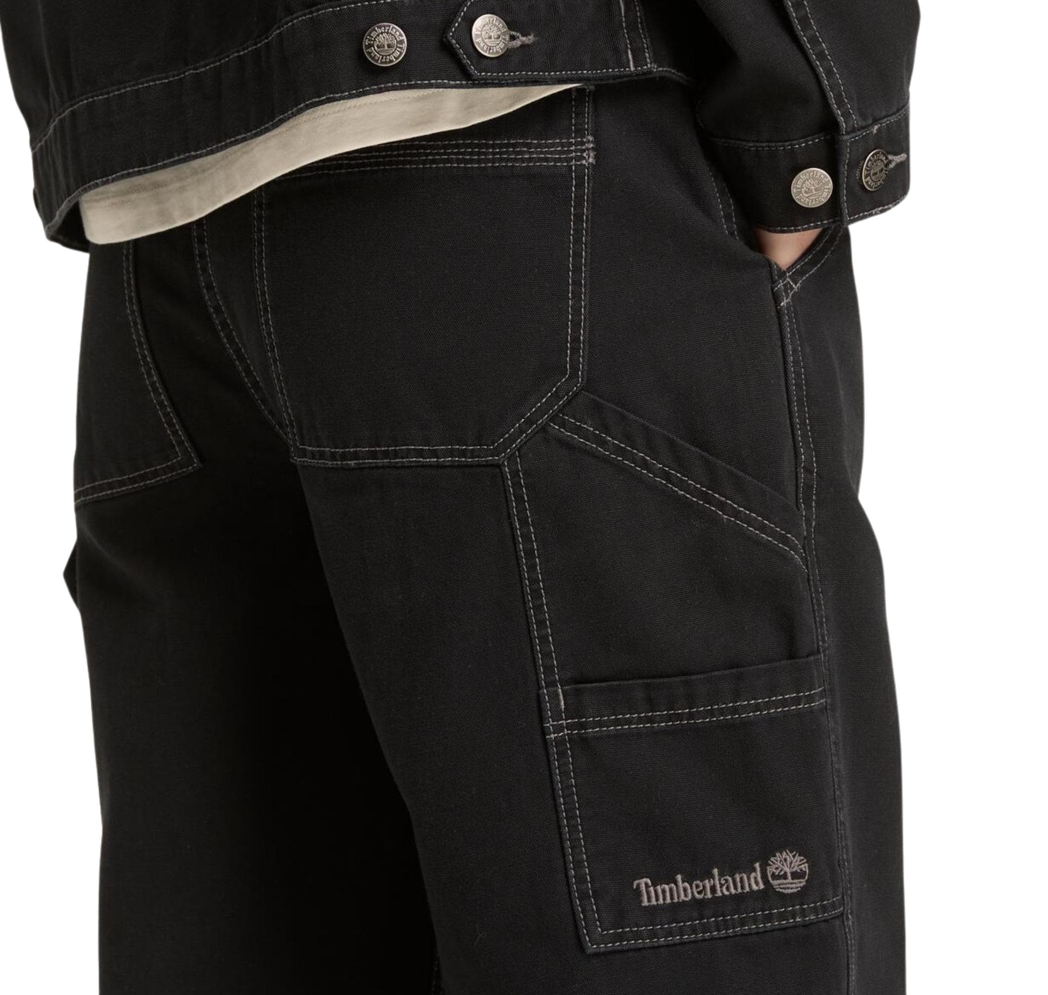 Timberland Timberland Canvas Straight Pants Kadın Pantolon Siyah - 4