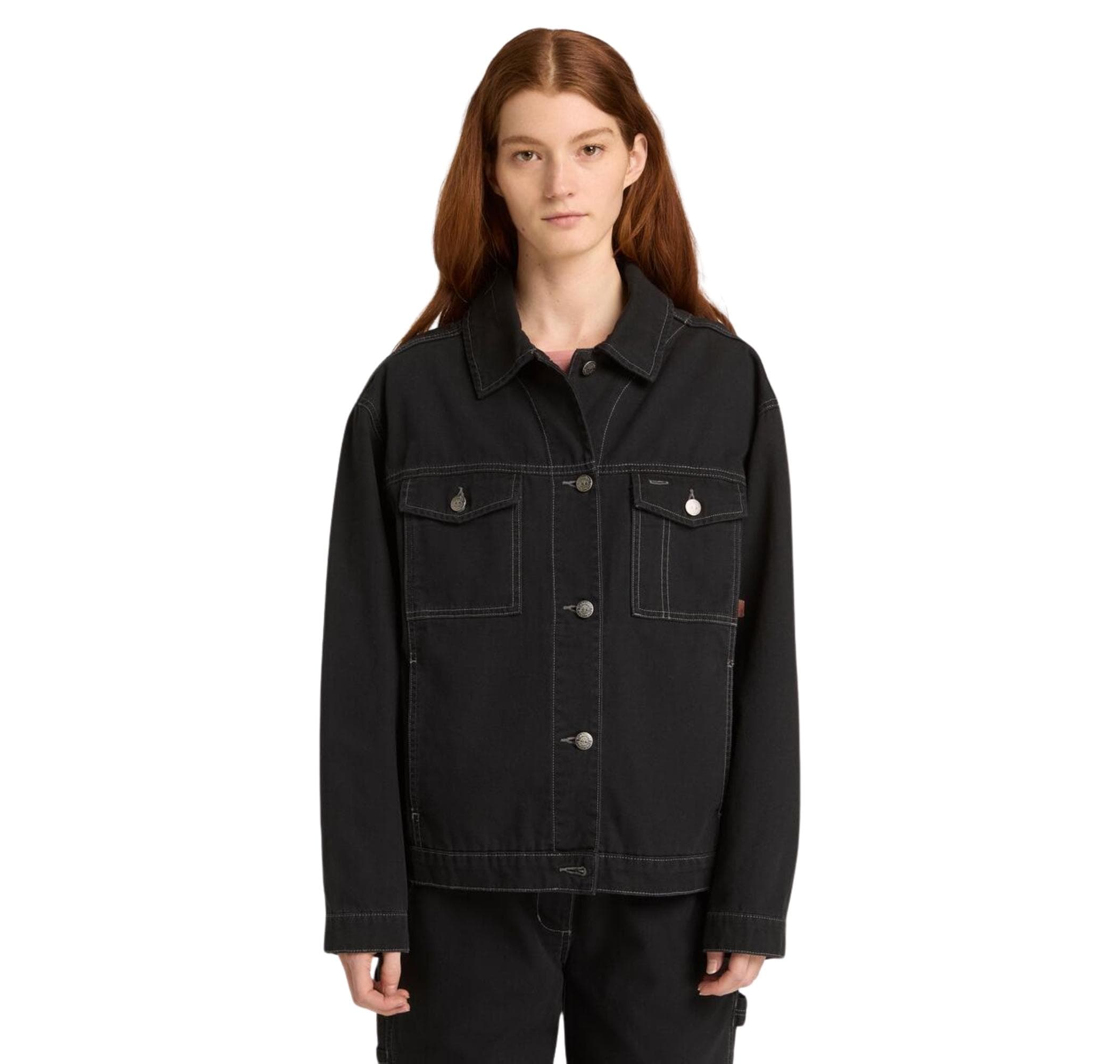 Timberland Timberland Canvas Trucker Jacket Kadın Ceket Siyah