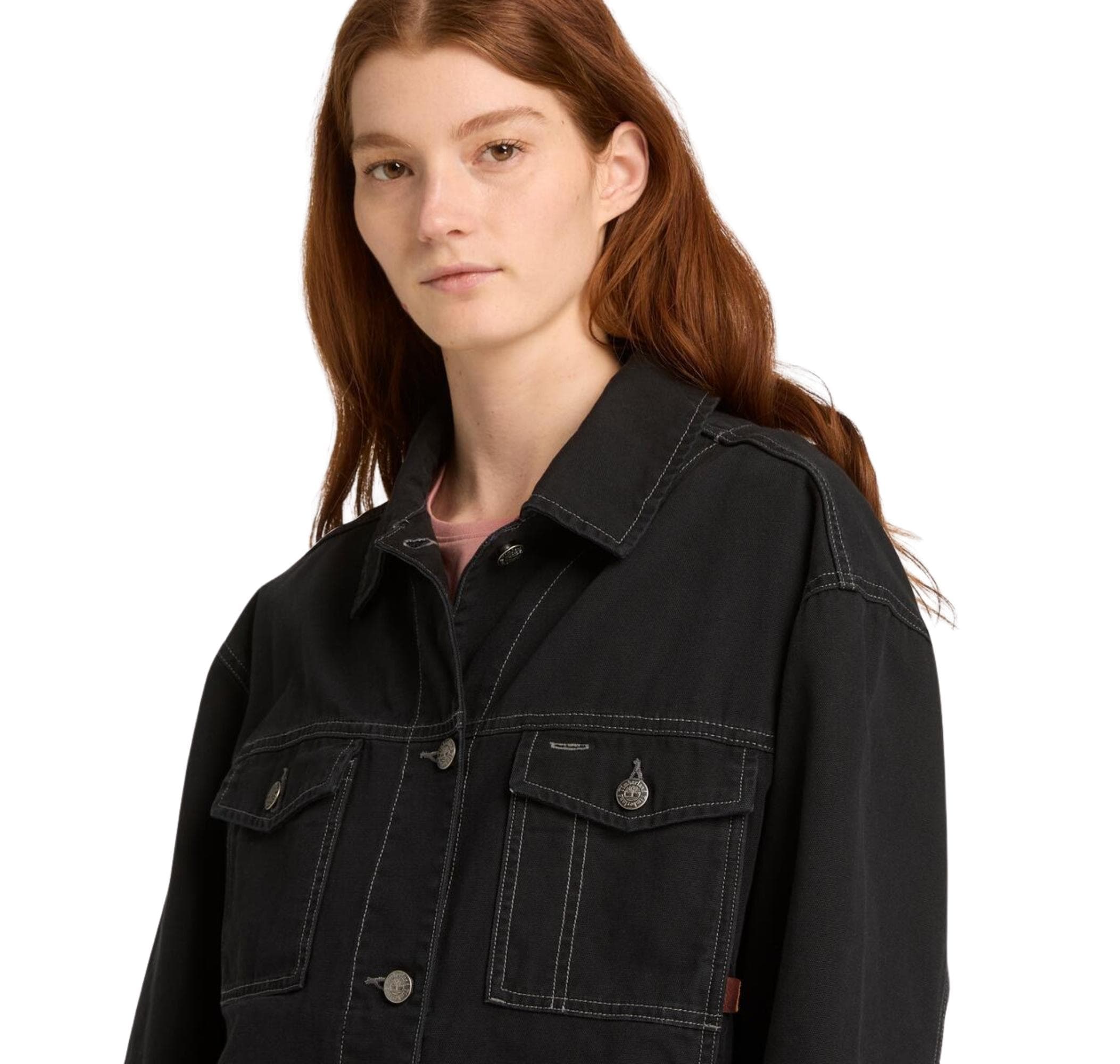 Timberland Timberland Canvas Trucker Jacket Kadın Ceket Siyah - 4