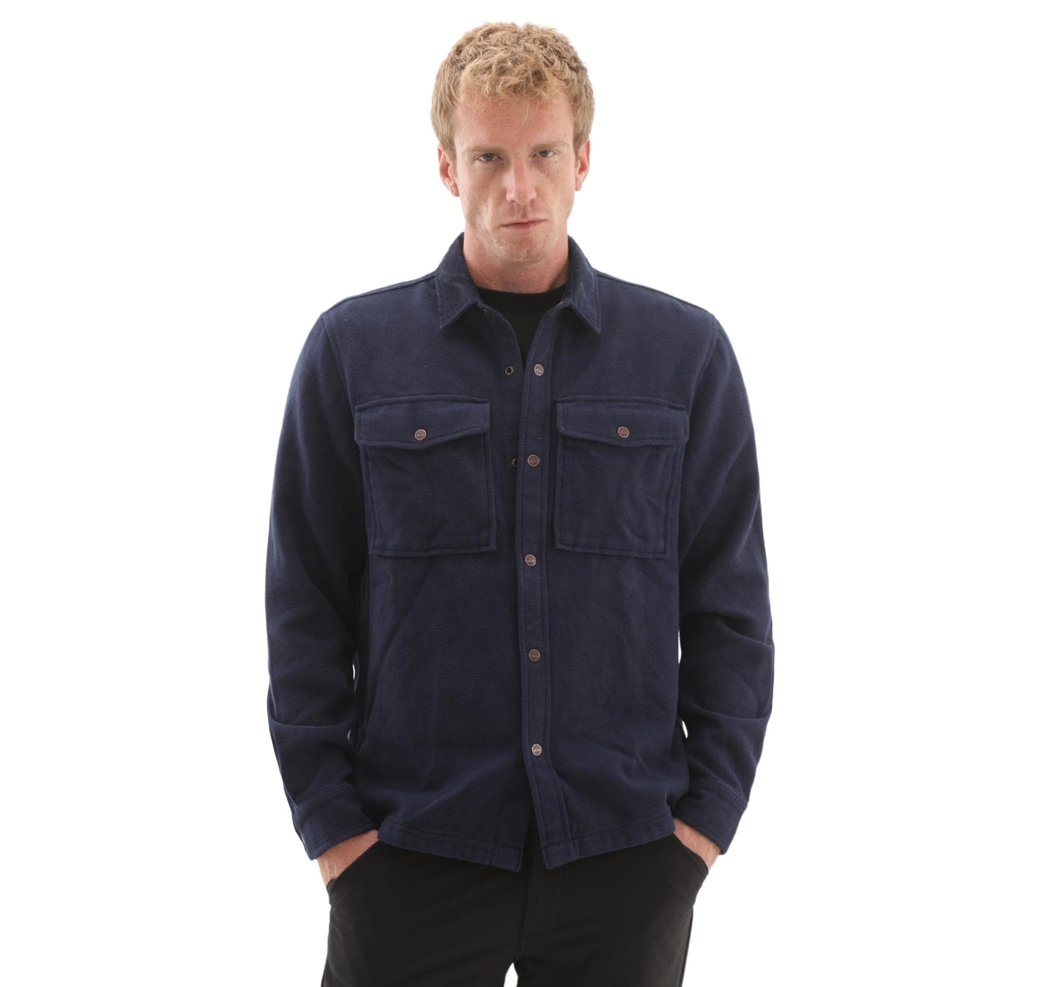 Timberland Timberland Corduroy Collar Utility Overshirt Erkek Ceket Lacivert