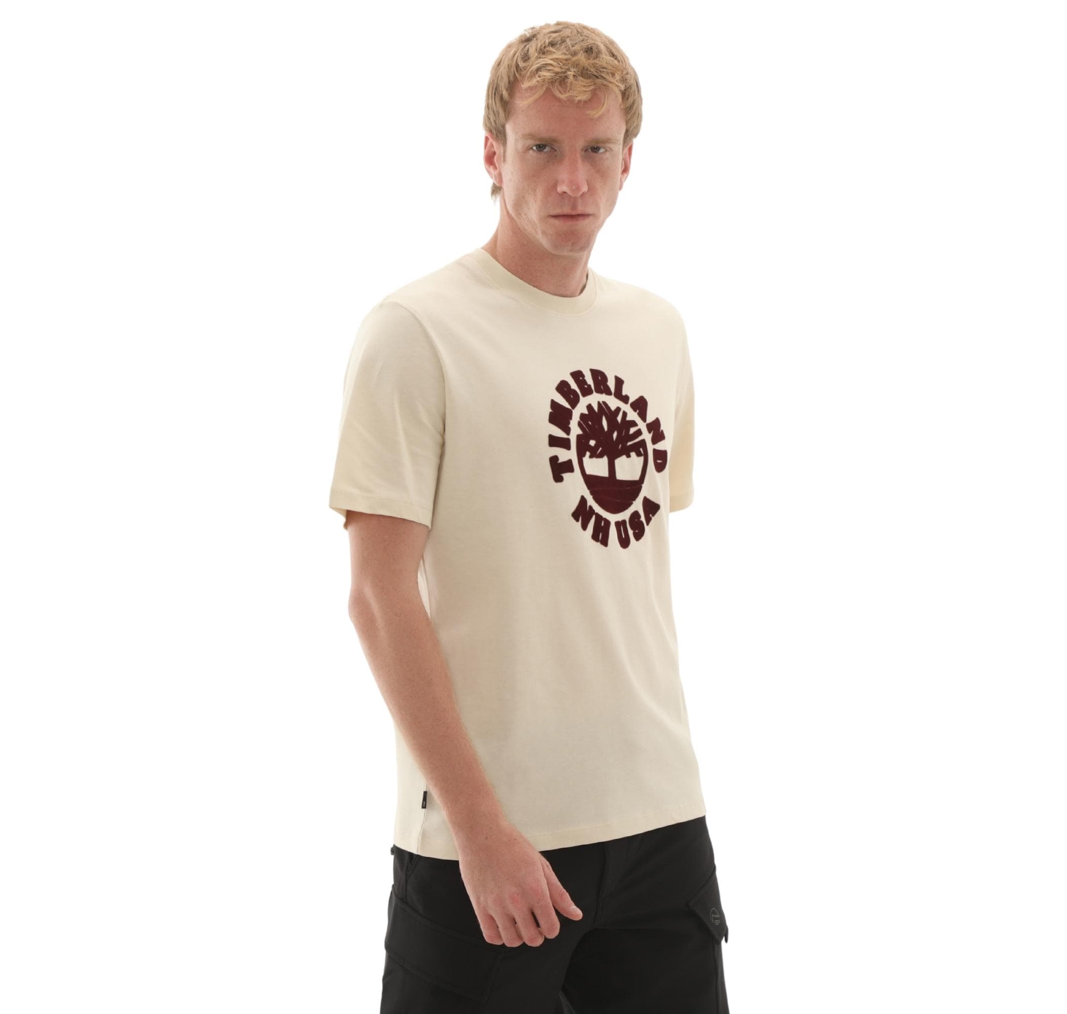 Timberland Timberland Holiday Front Graphic Ss Tee Erkek T-Shirt Krem - 2
