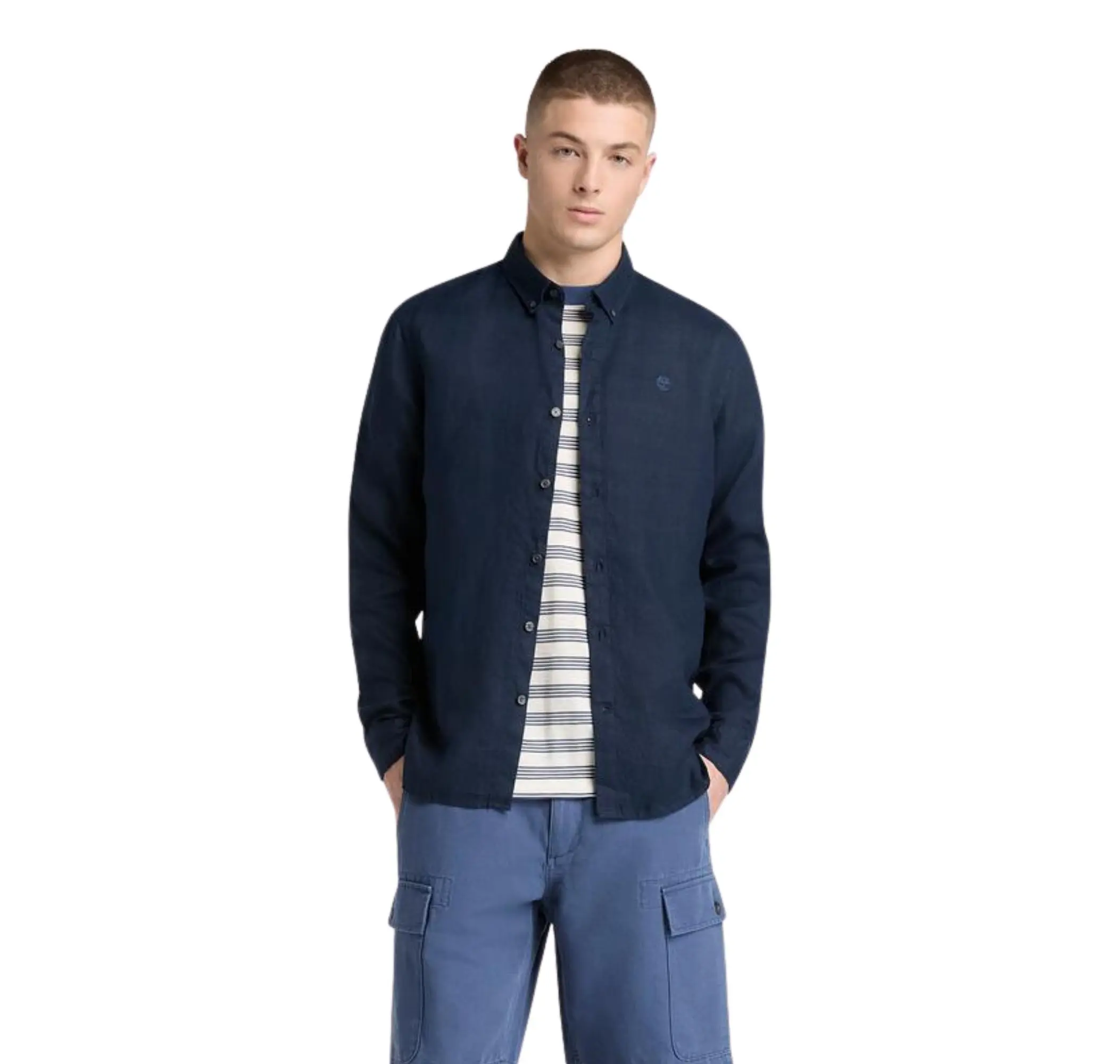 Timberland Timberland Mıll Brook Linen Shirt Erkek Gömlek Lacivert