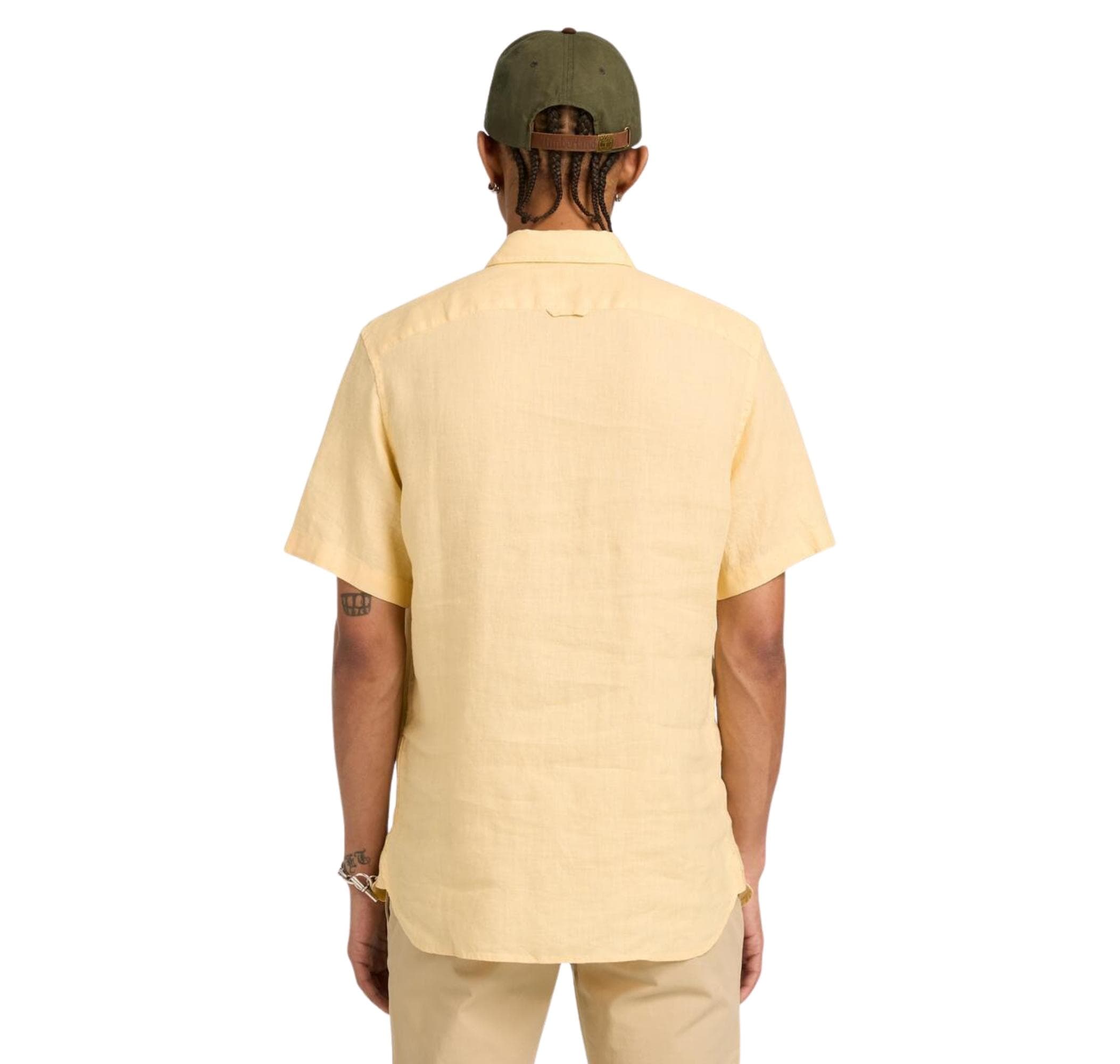 Timberland Timberland Mıll Brook Linen Short Sleeve Shirt Erkek T-Shirt Krem - 2