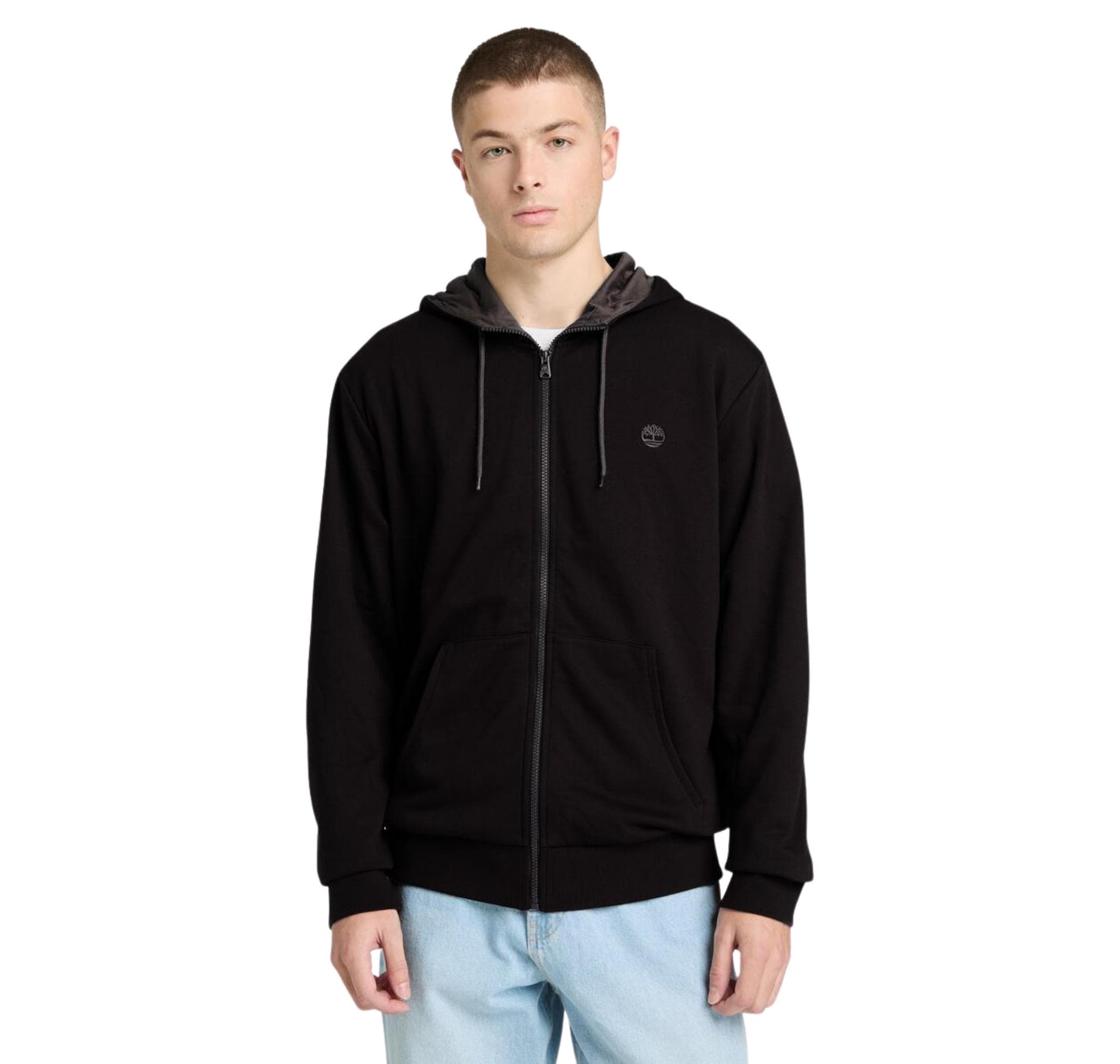 Timberland Timberland Oyster Rıver Chest Logo Full-Zip Lb Hood Erkek Ceket Siyah