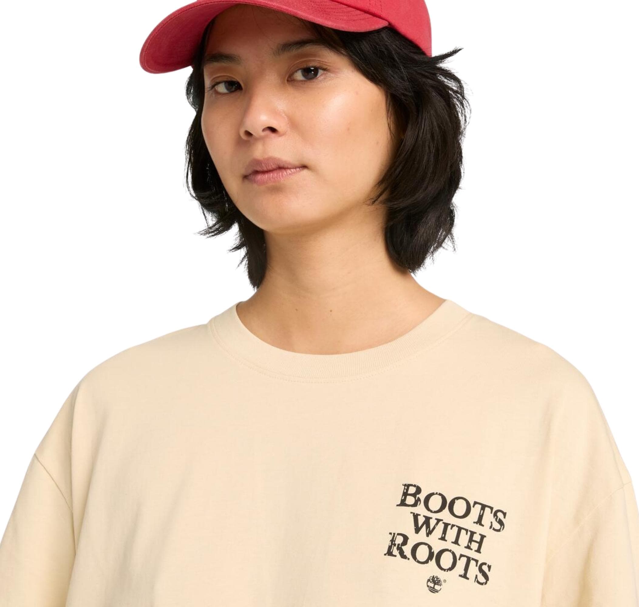 Timberland Timberland Short Sleeve ''Timbs On My Feet'' Graphi Erkek T-Shirt Krem - 4