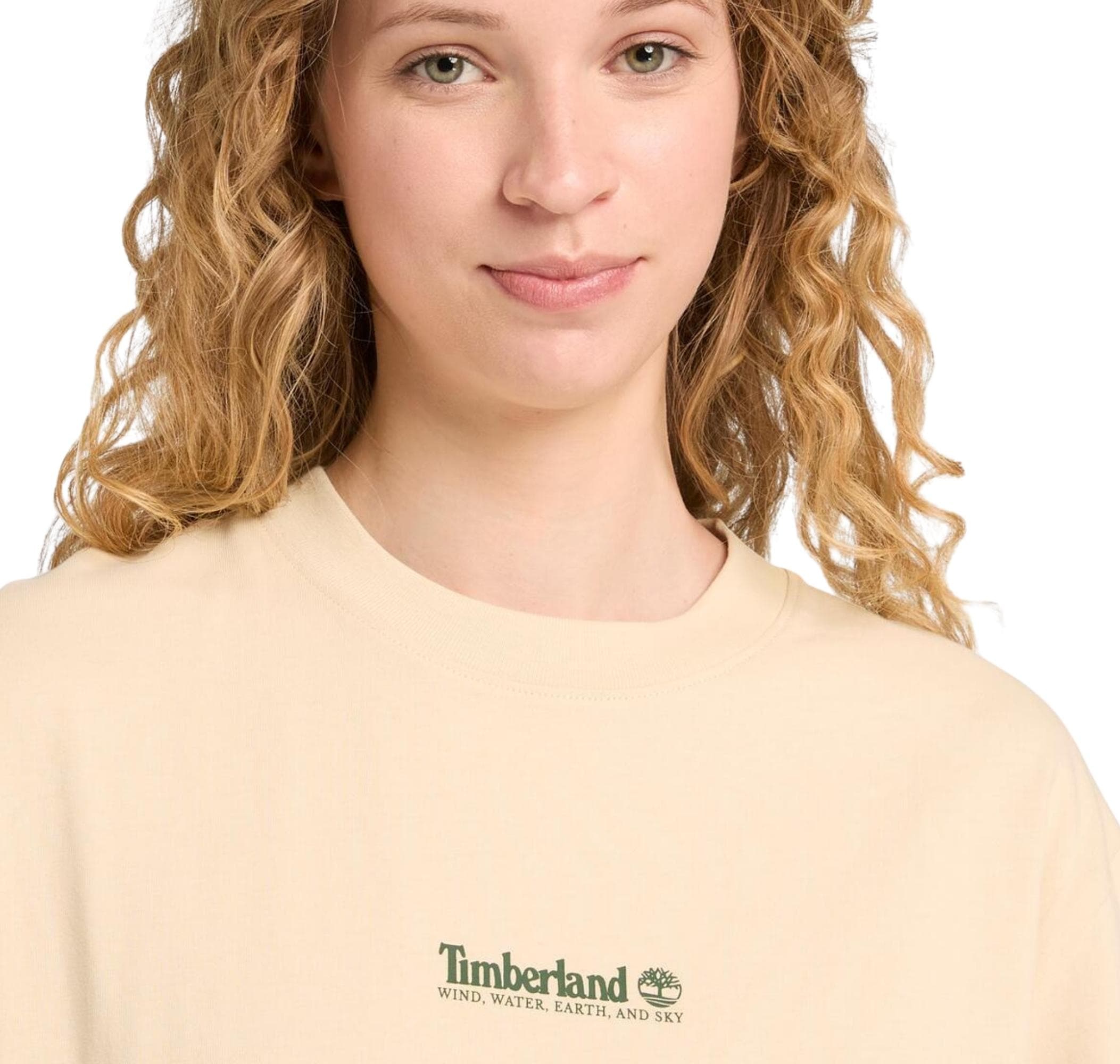 Timberland Timberland Short Sleeve ''Triple Tree'' Graphic Tee Erkek T-Shirt Krem - 4