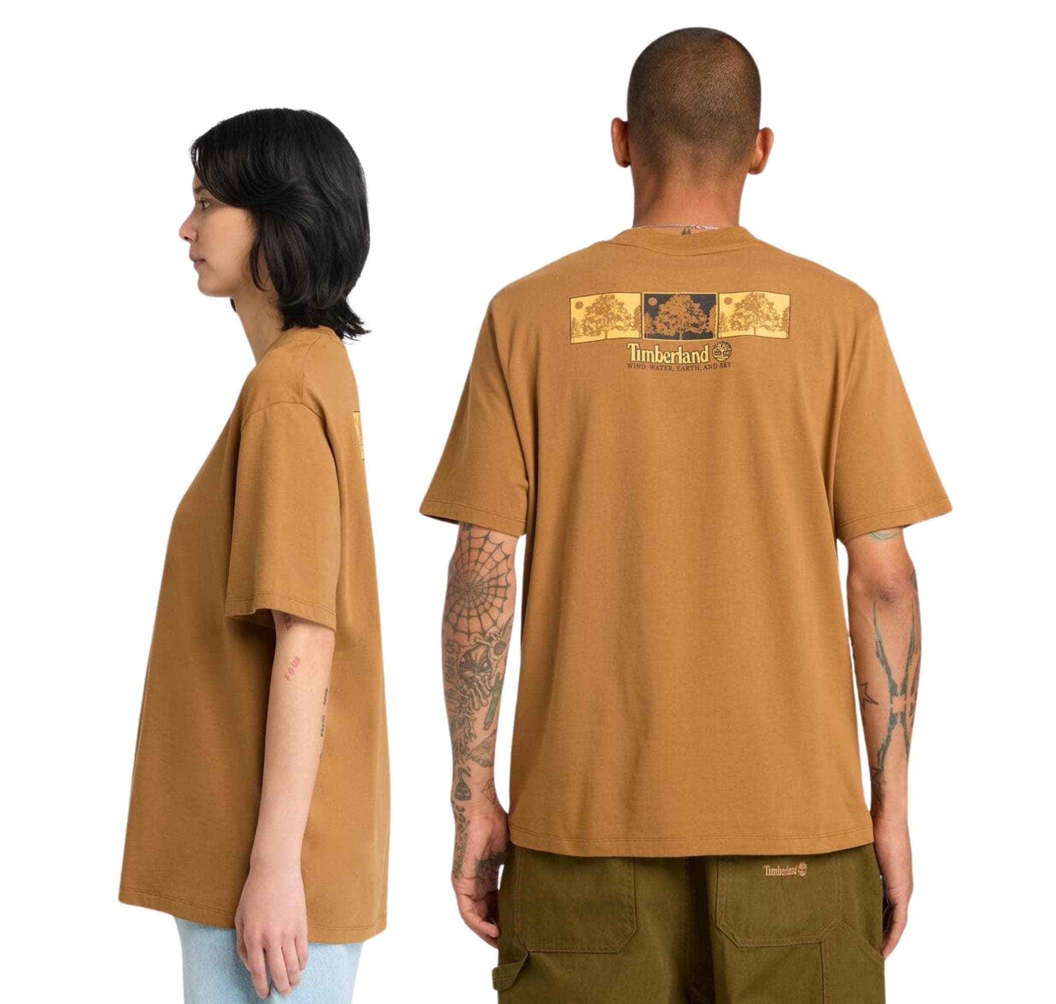 Timberland Timberland Short Sleeve ''Triple Tree'' Graphic Tee Erkek T-Shirt Kahve - 3