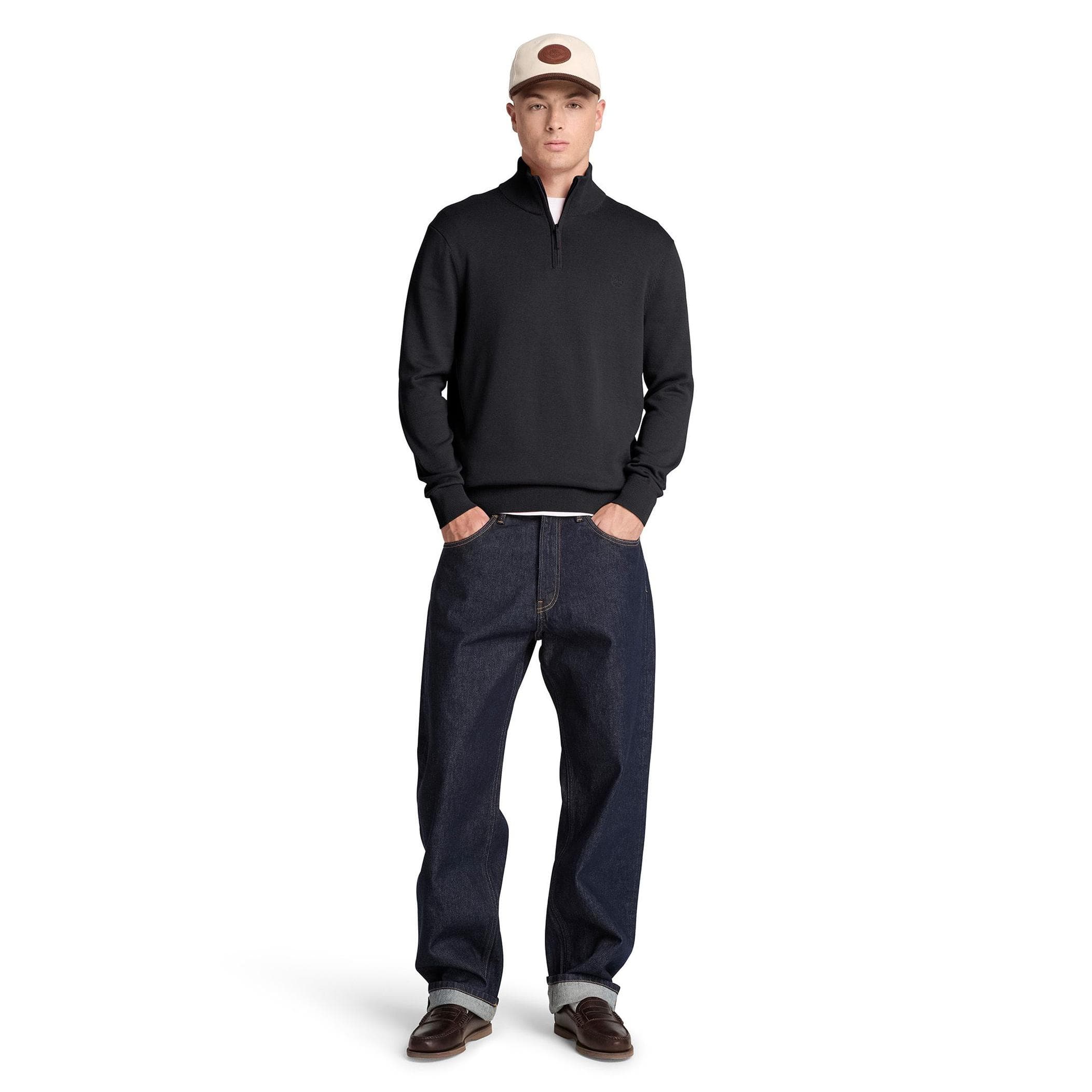 Timberland Timberland Wıllıams Rıver Cotton 1-4 Zip Sweater Erkek Siyah - 4