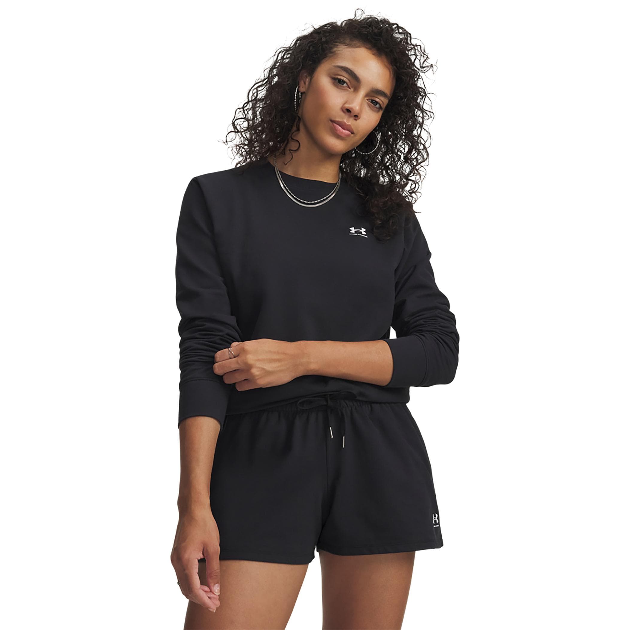 Under Armour Under Armour Sport Terry Crew Kadın Sweatshirt Siyah