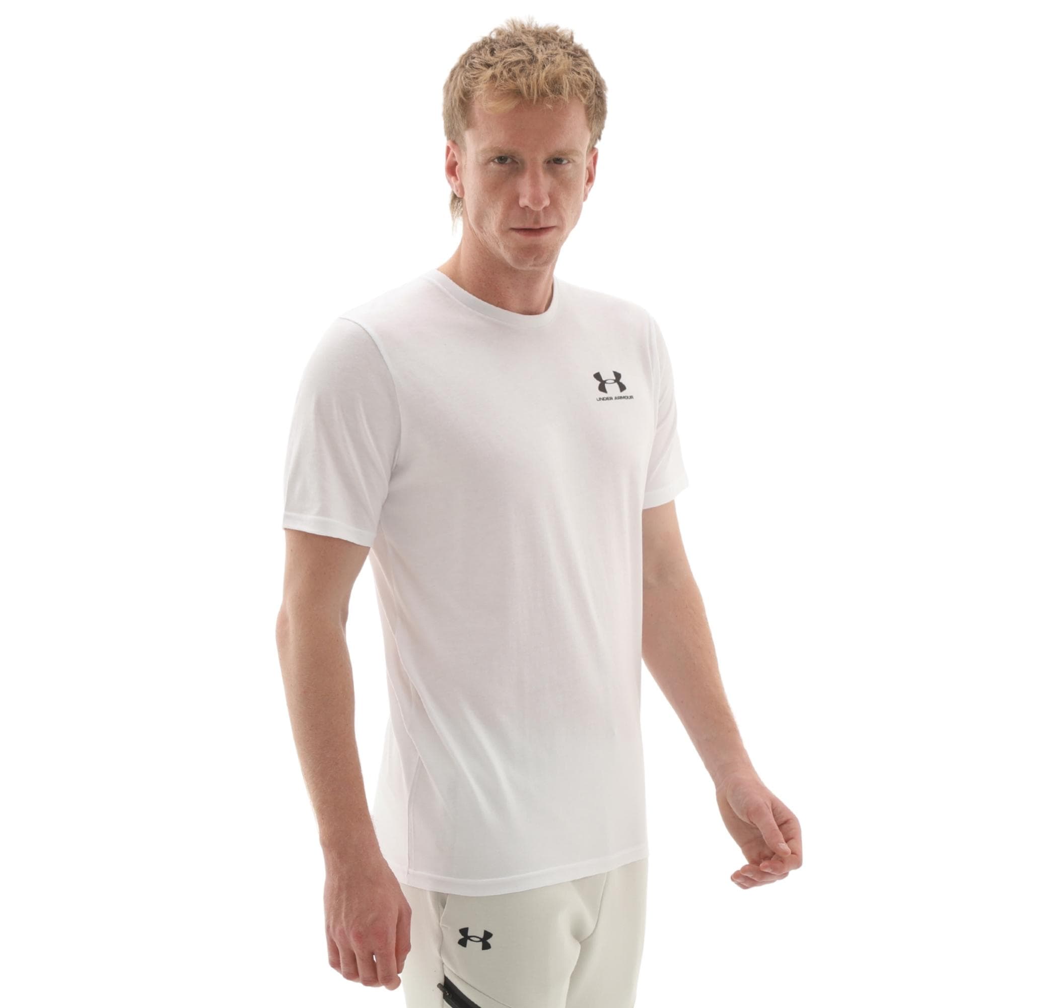 Under Armour Under Armour Sportstyle Left Chest Ss Erkek T-Shirt Beyaz