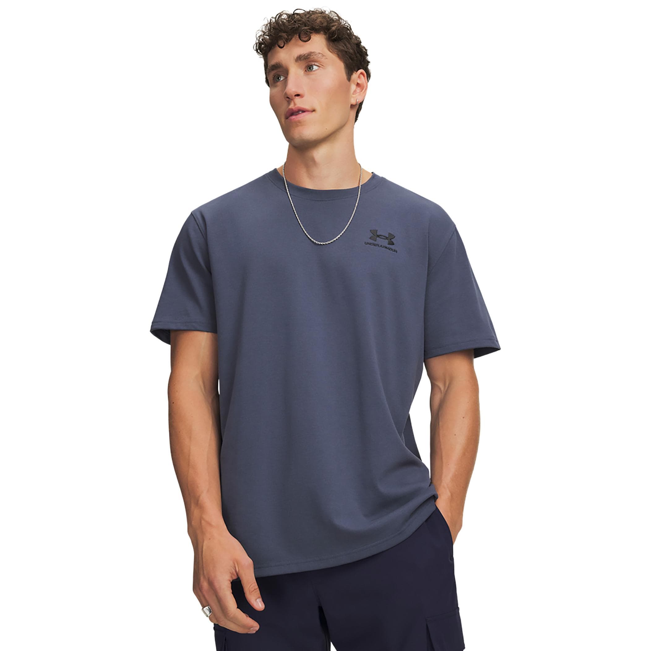 Under Armour Under Armour Ua M Logo Emb Heavyweıght Ss Erkek T-Shirt Mavi