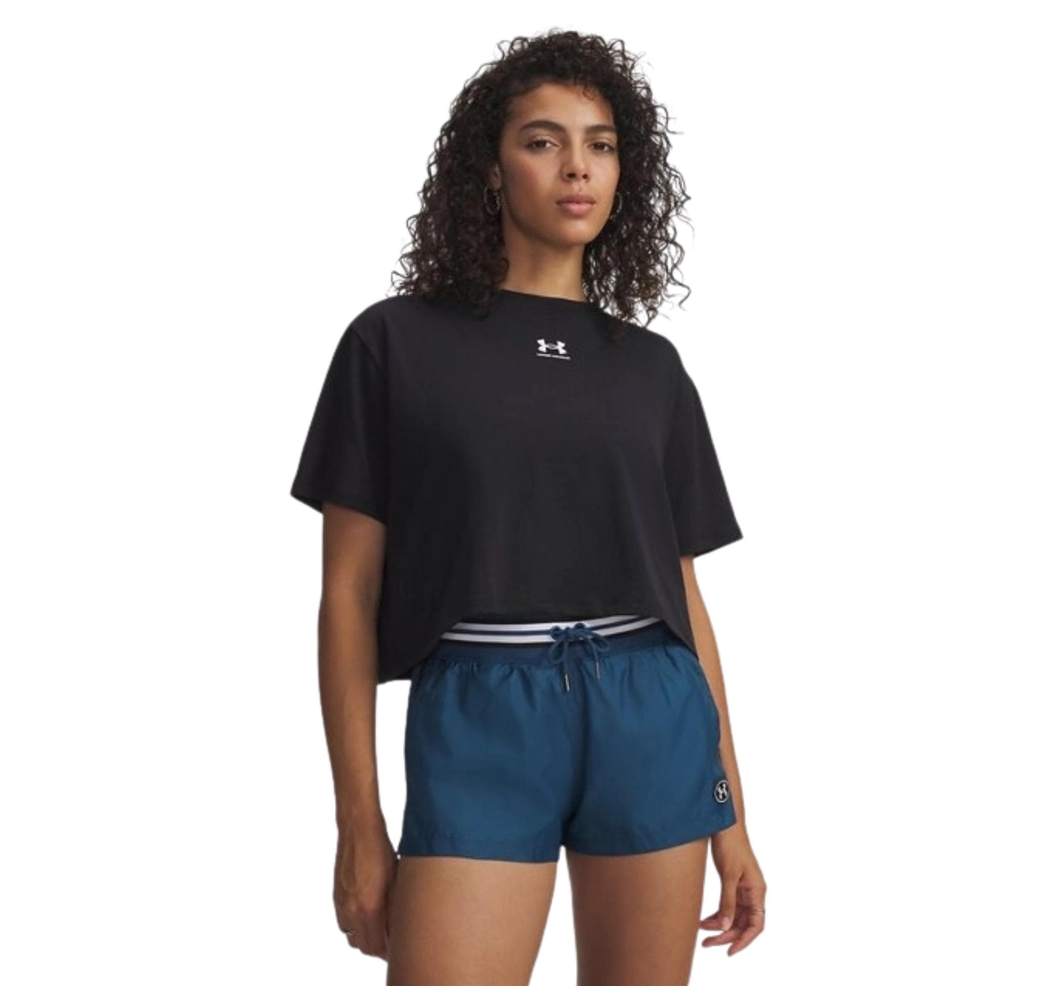 Under Armour Under Armour Ua Rival Boxy Tee Solid Kadın T-Shirt Siyah