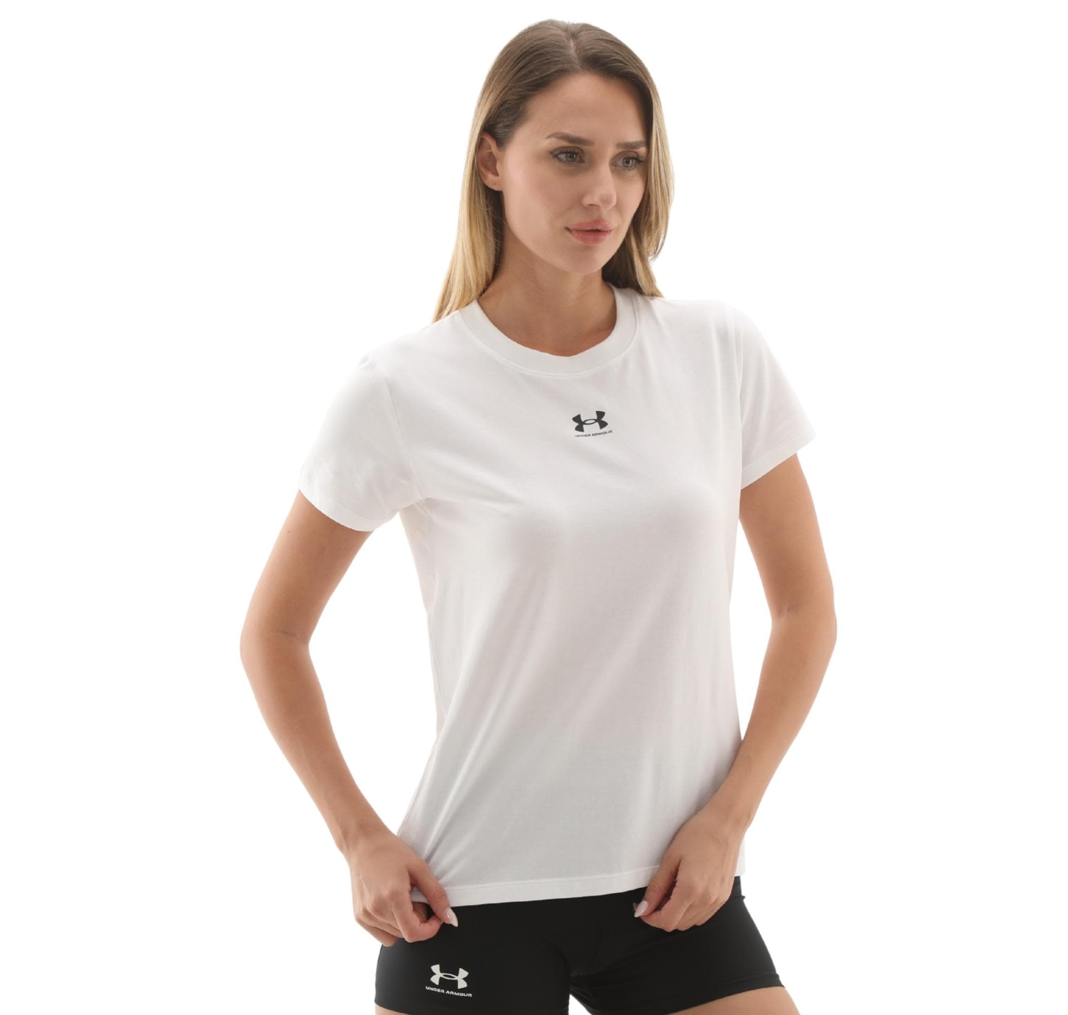 Under Armour Under Armour Ua Rival Core Ss Kadın T-Shirt Beyaz - 3