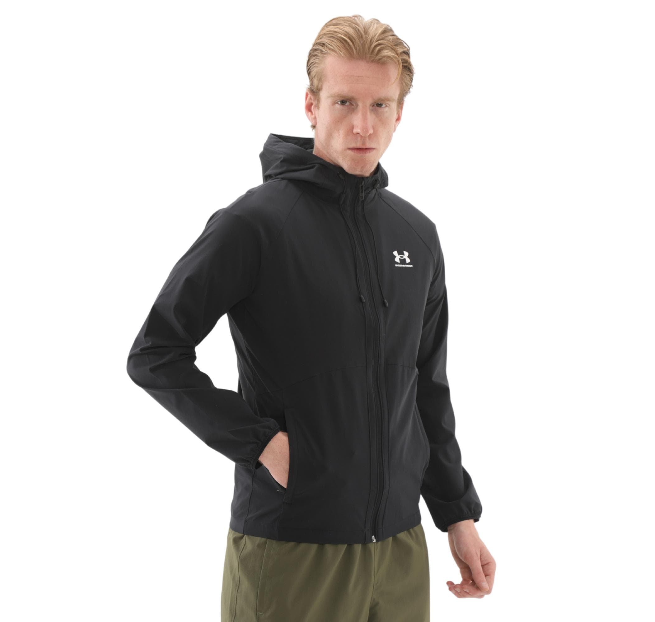 Under Armour Under Armour Ua Stretch Wvn Windbreakereu Erkek Yağmurluk-Rüzgarlık Siyah - 3