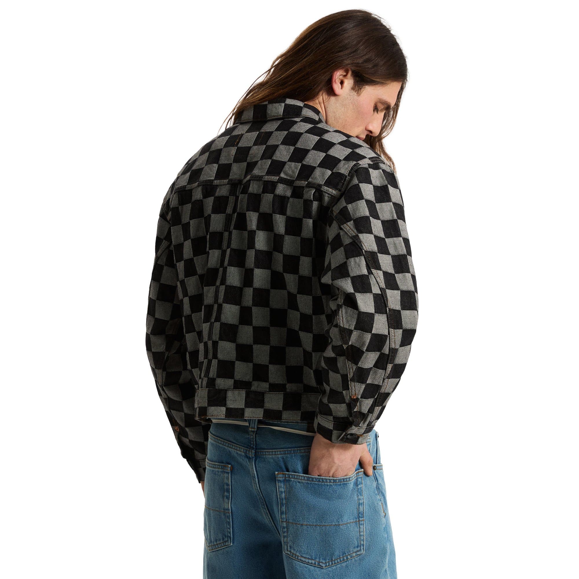 Vans Vans Check-5 Checkerboard Denim Trucker Jacke Erkek - 2