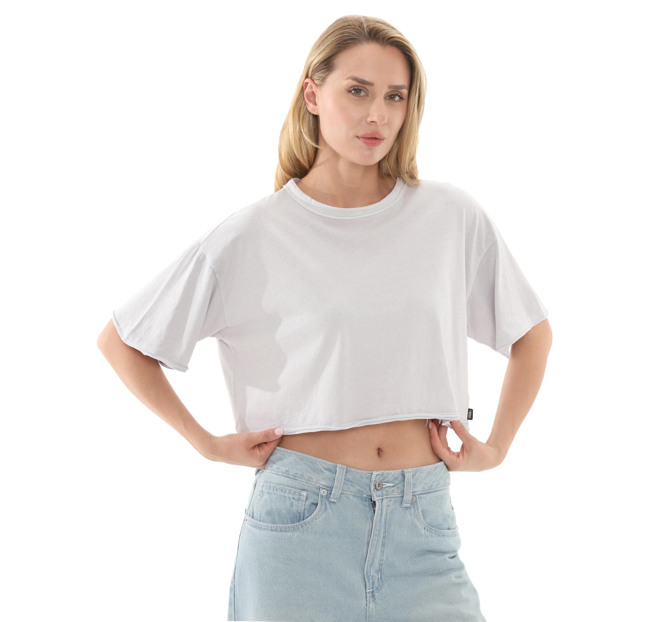 Vans Vans Relaxed Crop Wash Ss Tee Kadın T-Shirt Pembe