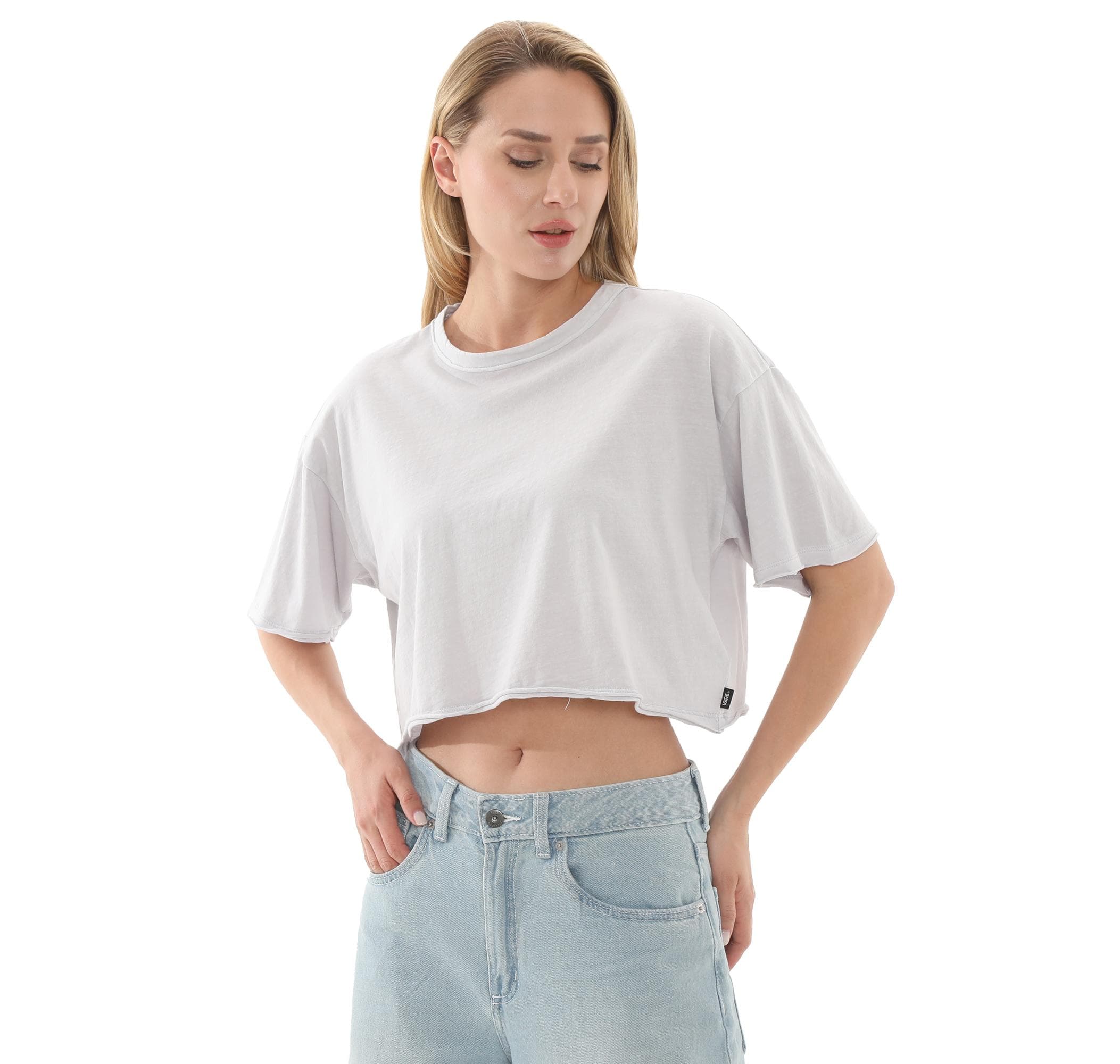 Vans Vans Relaxed Crop Wash Ss Tee Kadın T-Shirt Pembe - 3