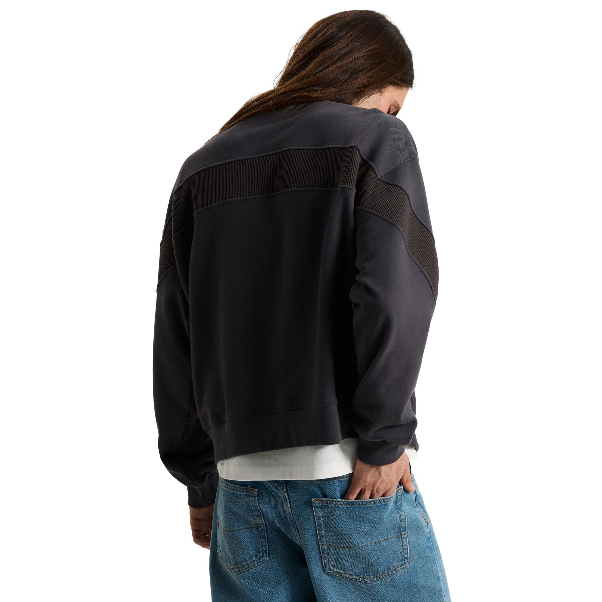 Vans Vans Retro Sport Crew Erkek Sweatshirt Siyah - 3