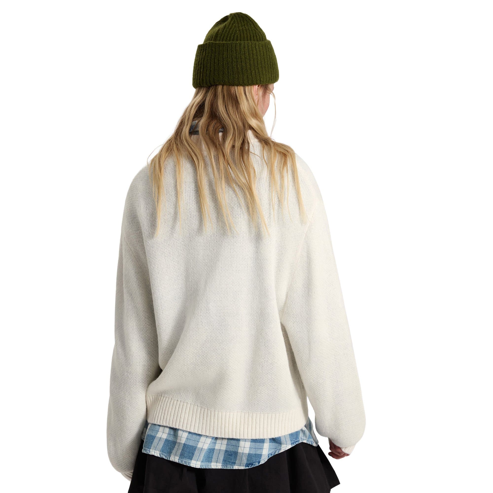 Vans Vans Teddy Round Neck Cardigan Kadın Ceket Krem - 2